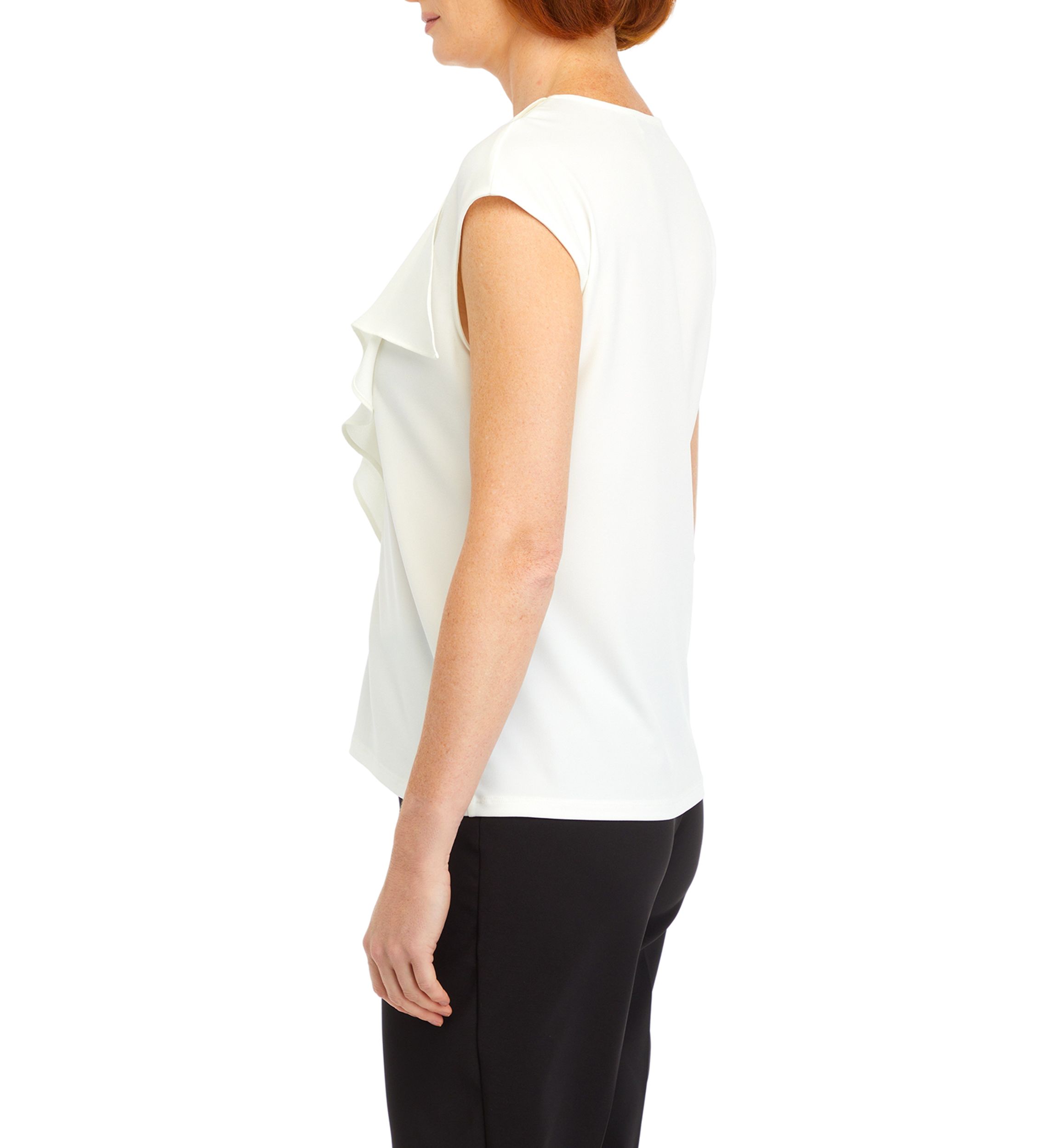 Womens Ruffle Front Blouse