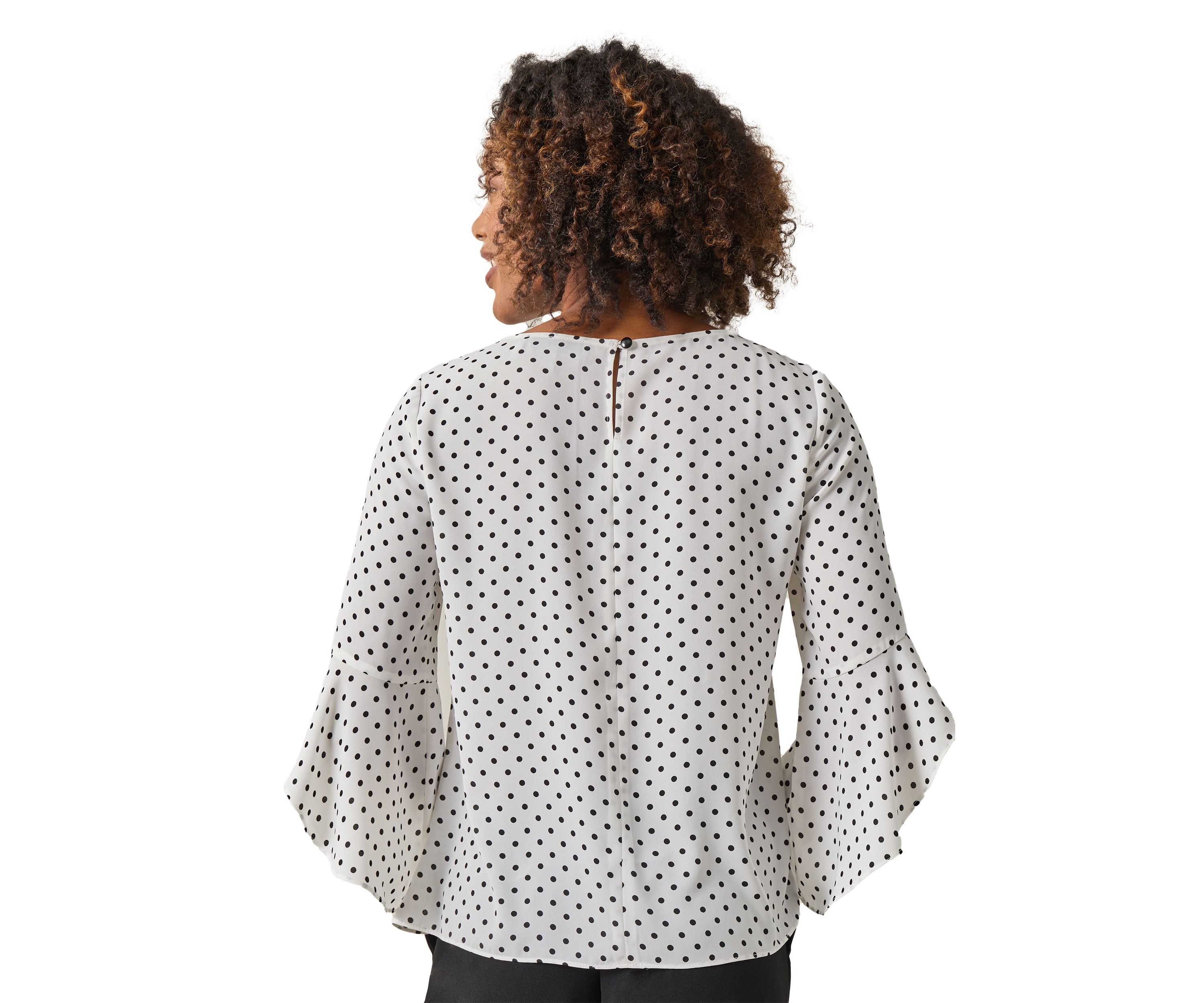 Petite Dot Printed Blouse