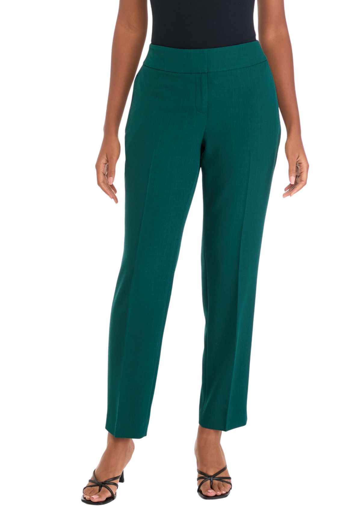 Womens Fly Front Slim Pants