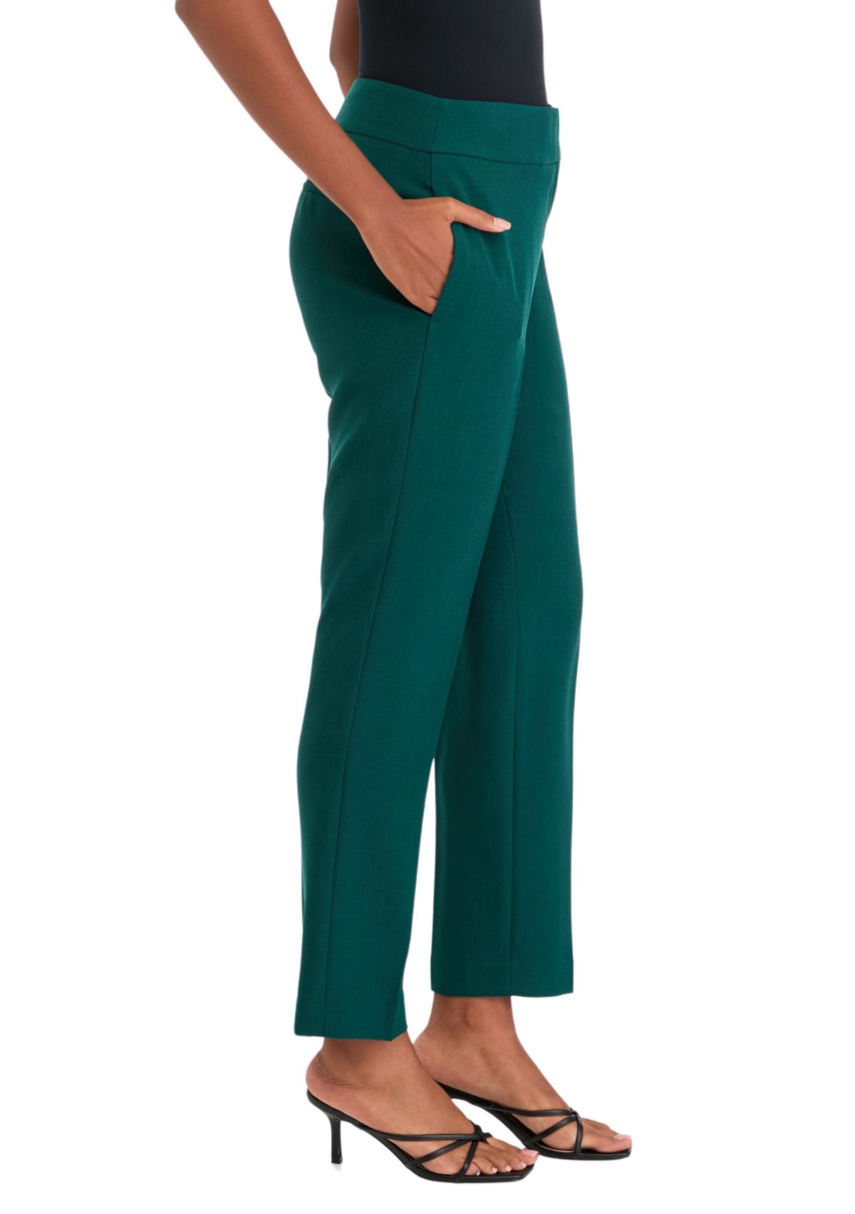 Womens Fly Front Slim Pants