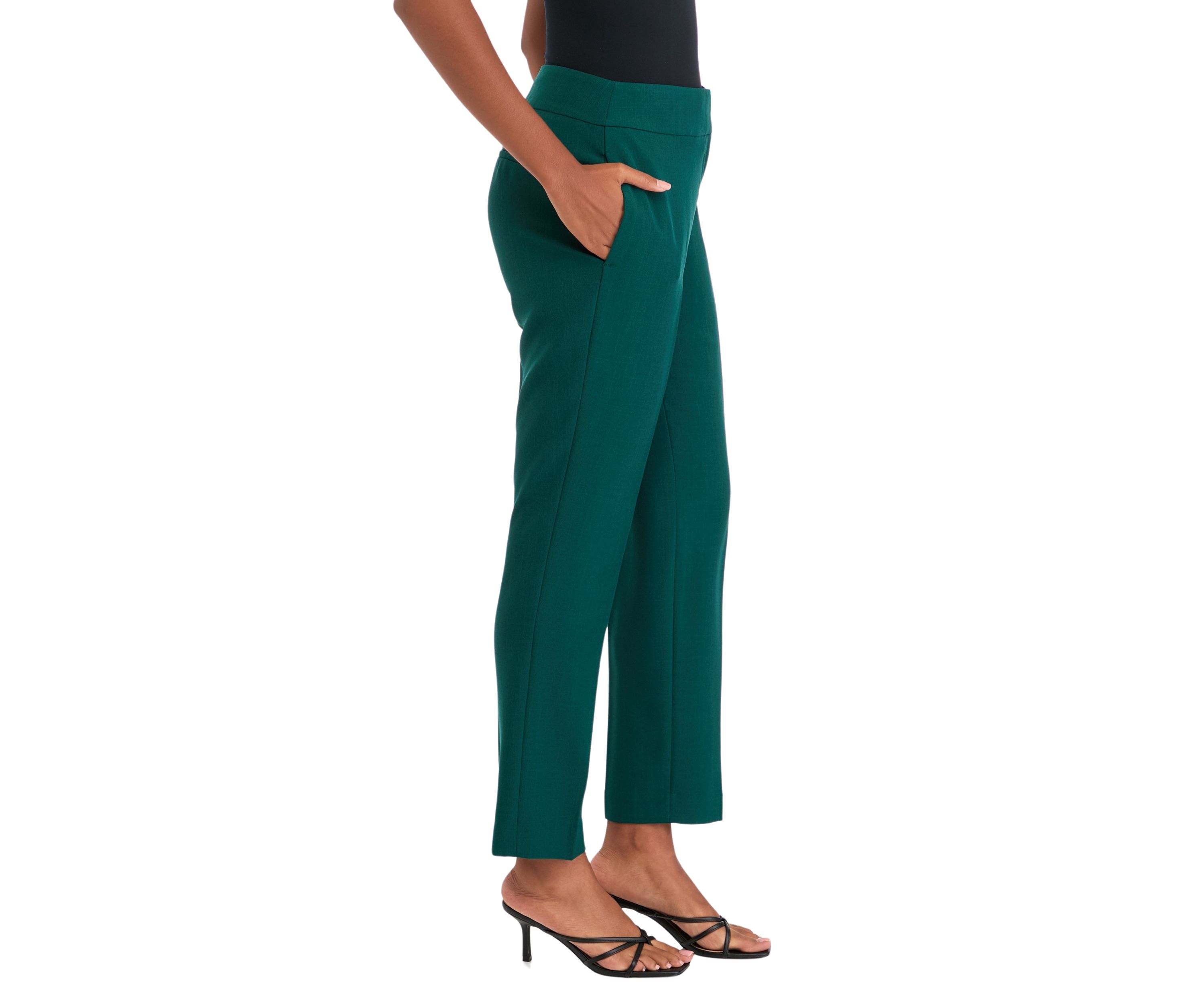 Womens Fly Front Slim Pants