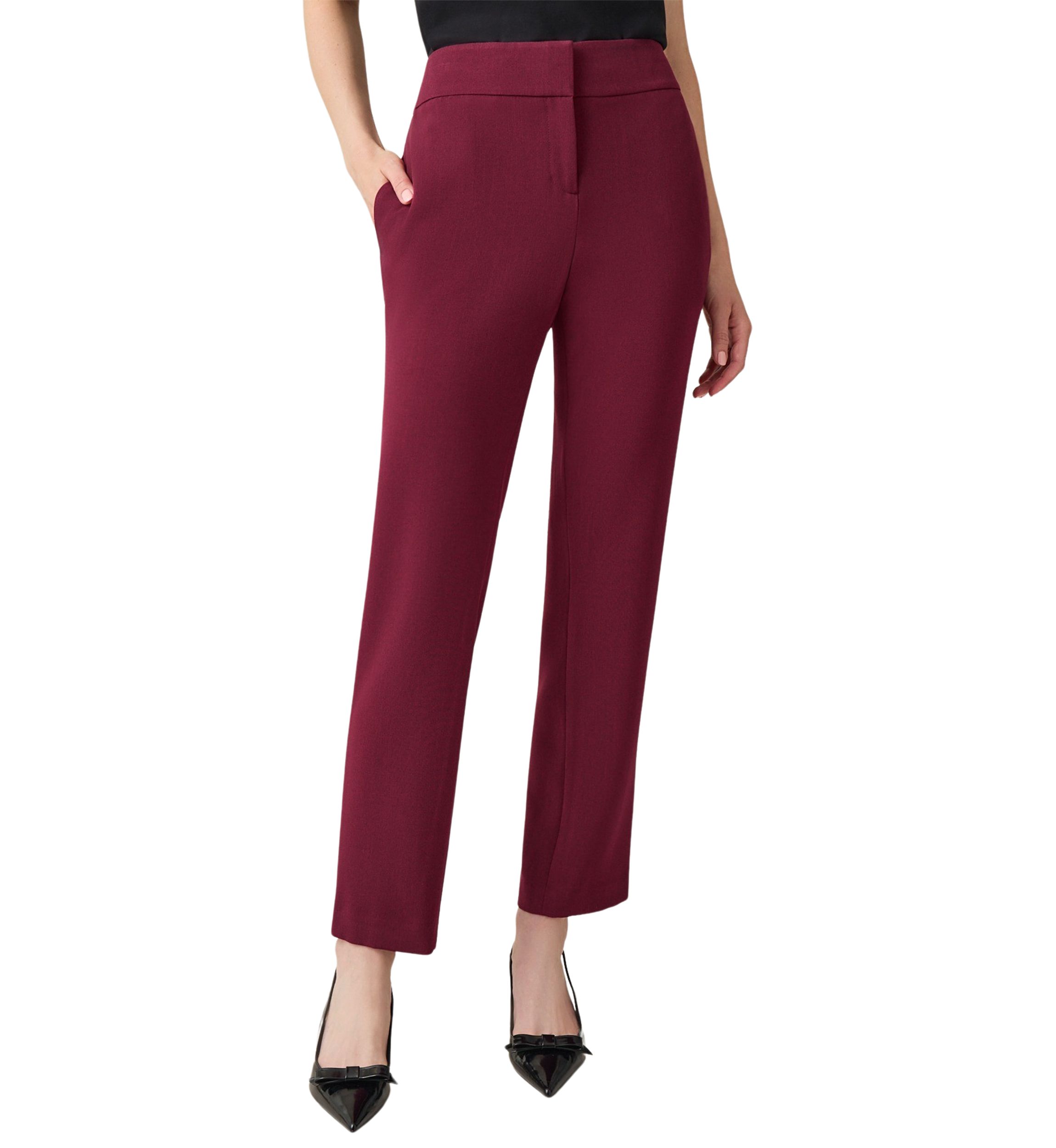 Petite Fly Front Slim Pants