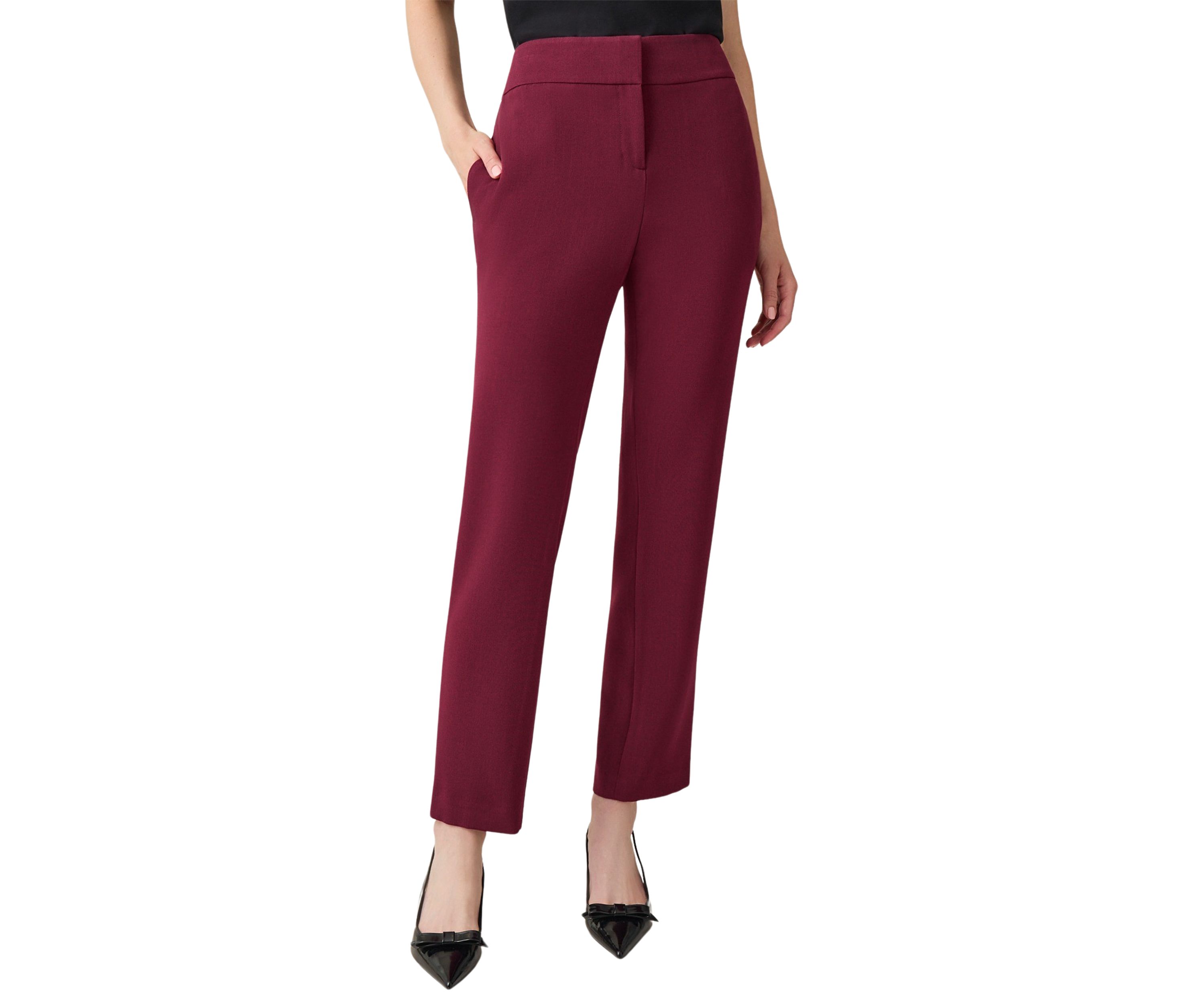 Petite Fly Front Slim Pants