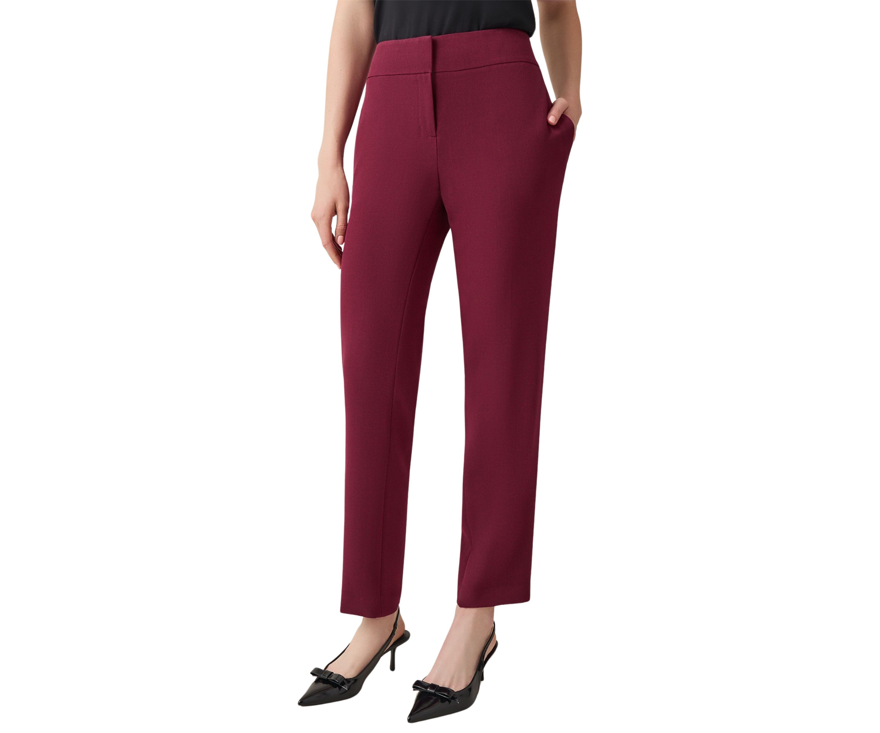 Petite Fly Front Slim Pants