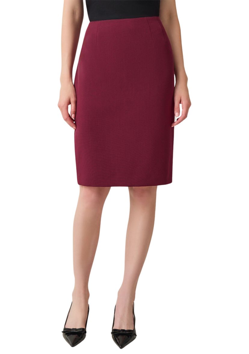 Womens Zip Slim Skirt