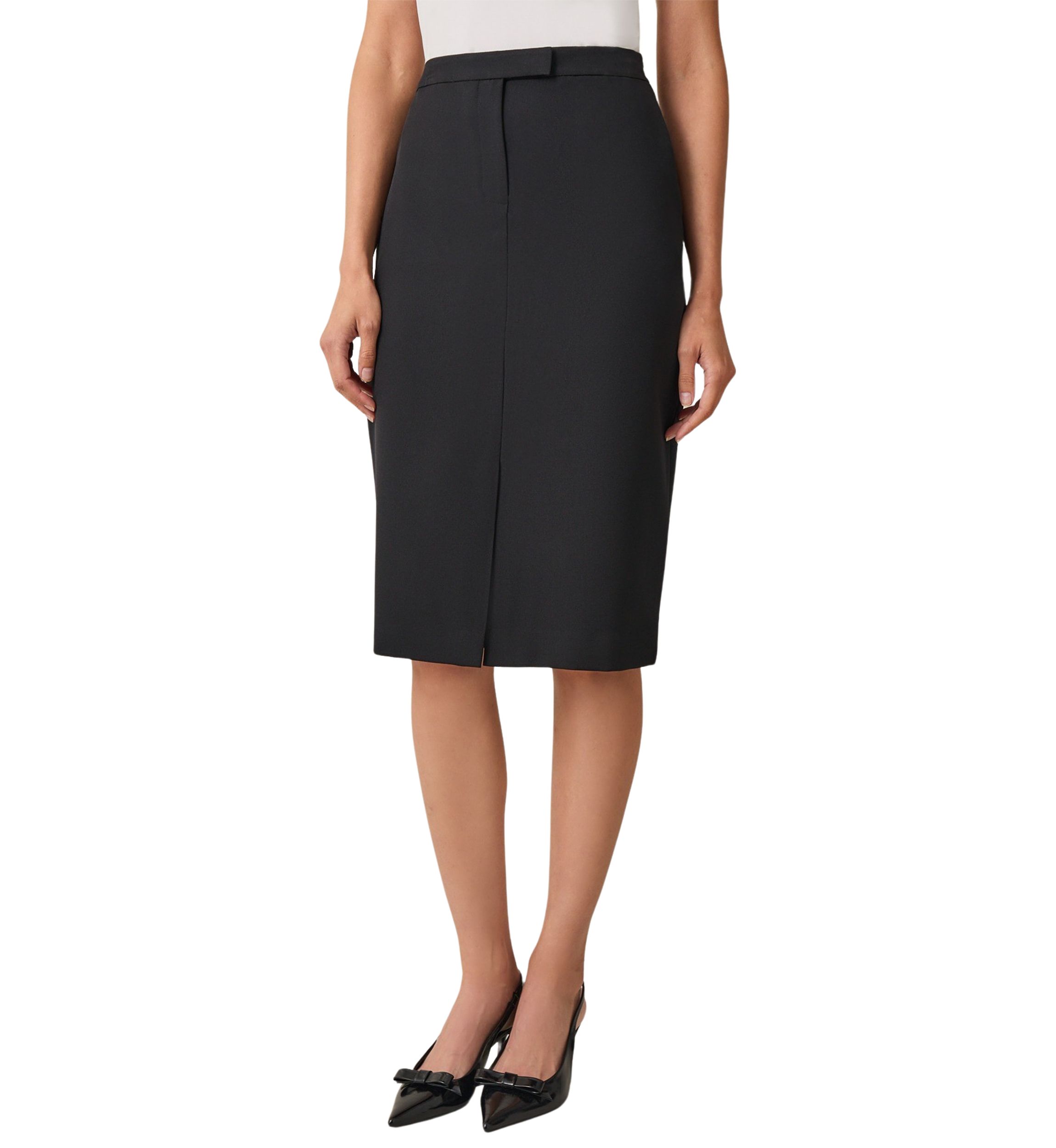 Womens Fly Front Extended Tab Skimmer Skirt