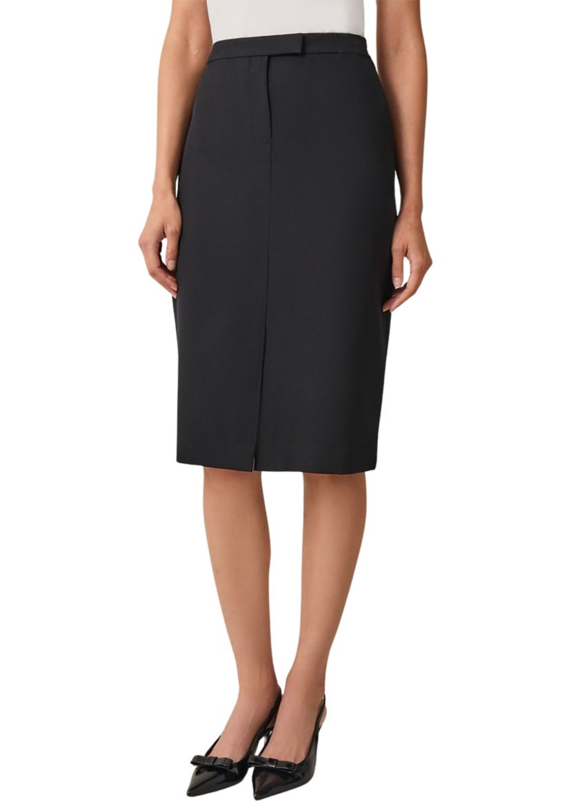 Womens Fly Front Extended Tab Skimmer Skirt