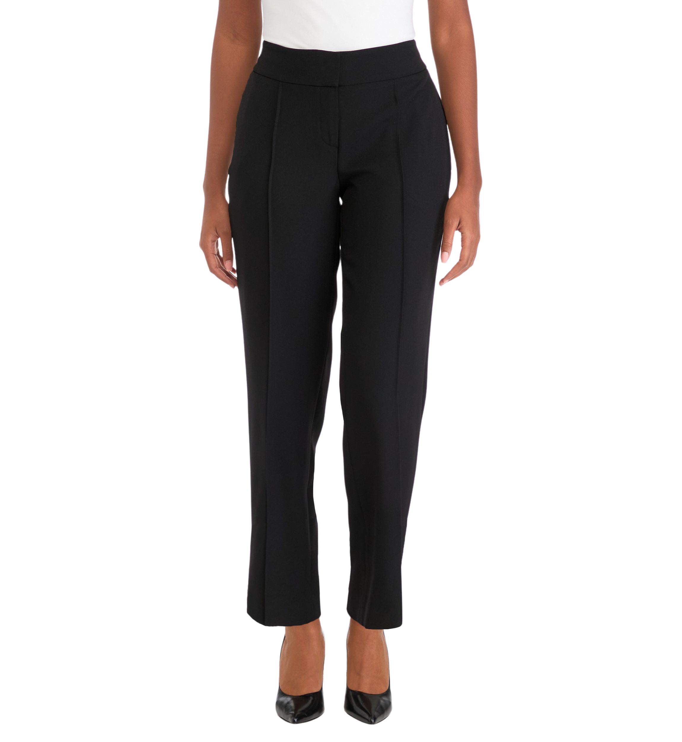 Womens Fly Front Slim Pants
