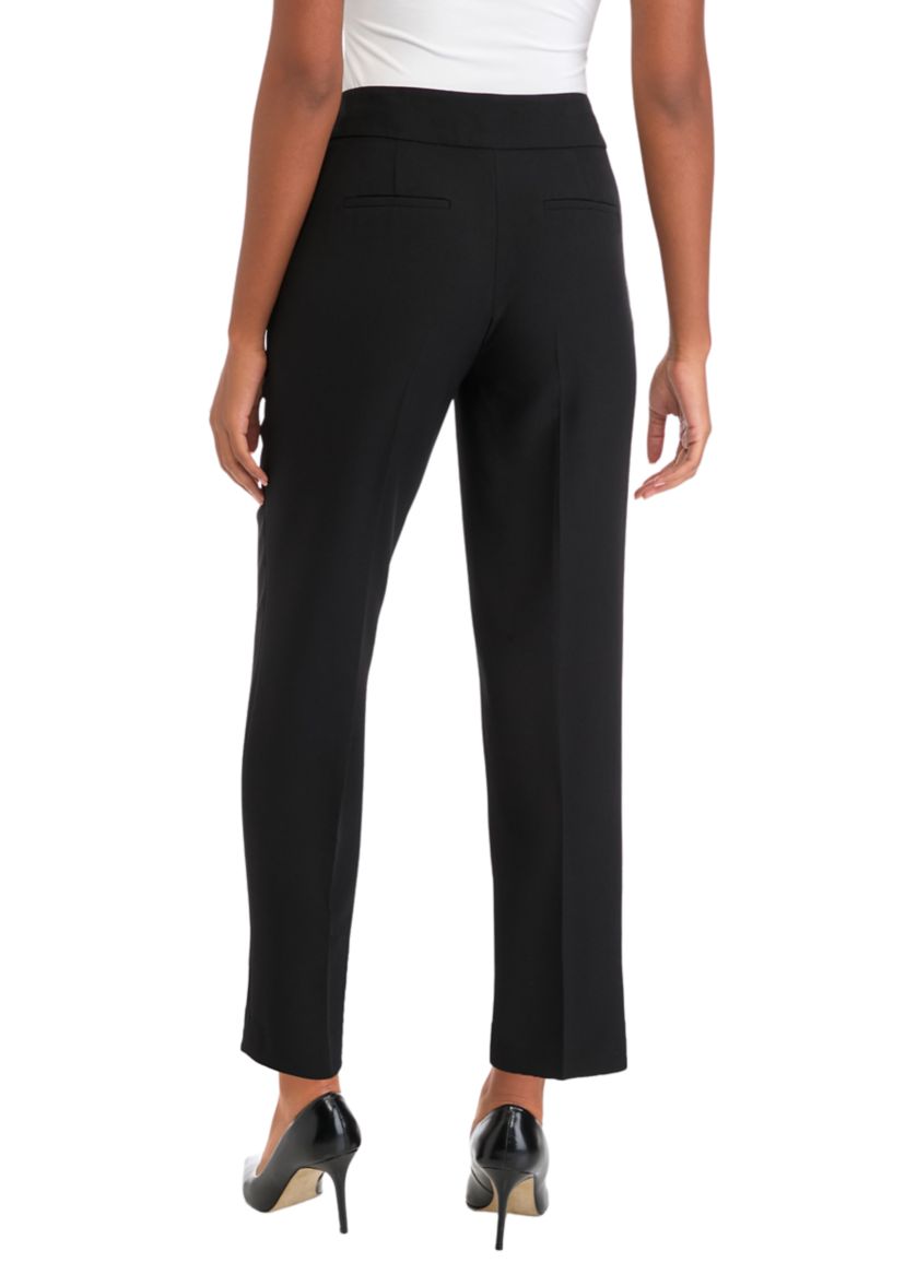 Womens Fly Front Slim Pants