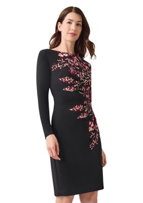Kasper Women's Long Sleeve Side Pleat Dress | Belk