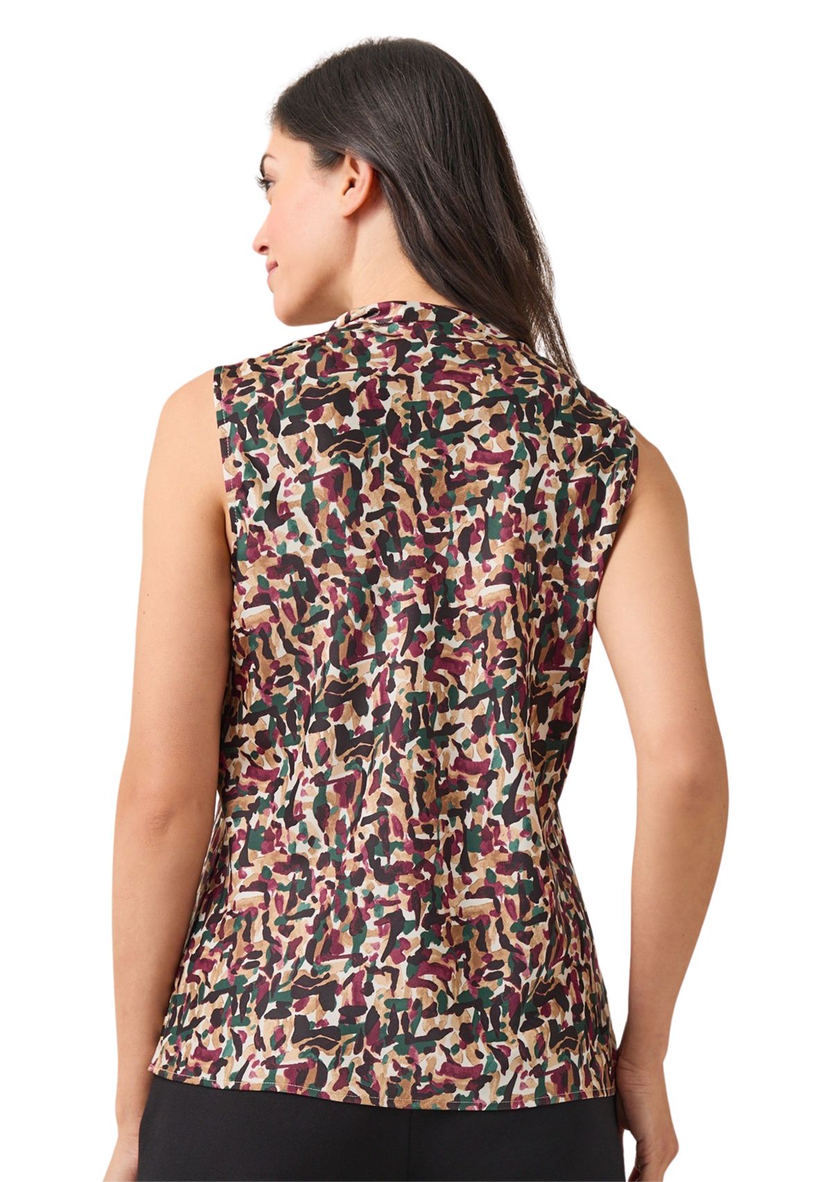 Womens Sleeveless Tie Front Top 