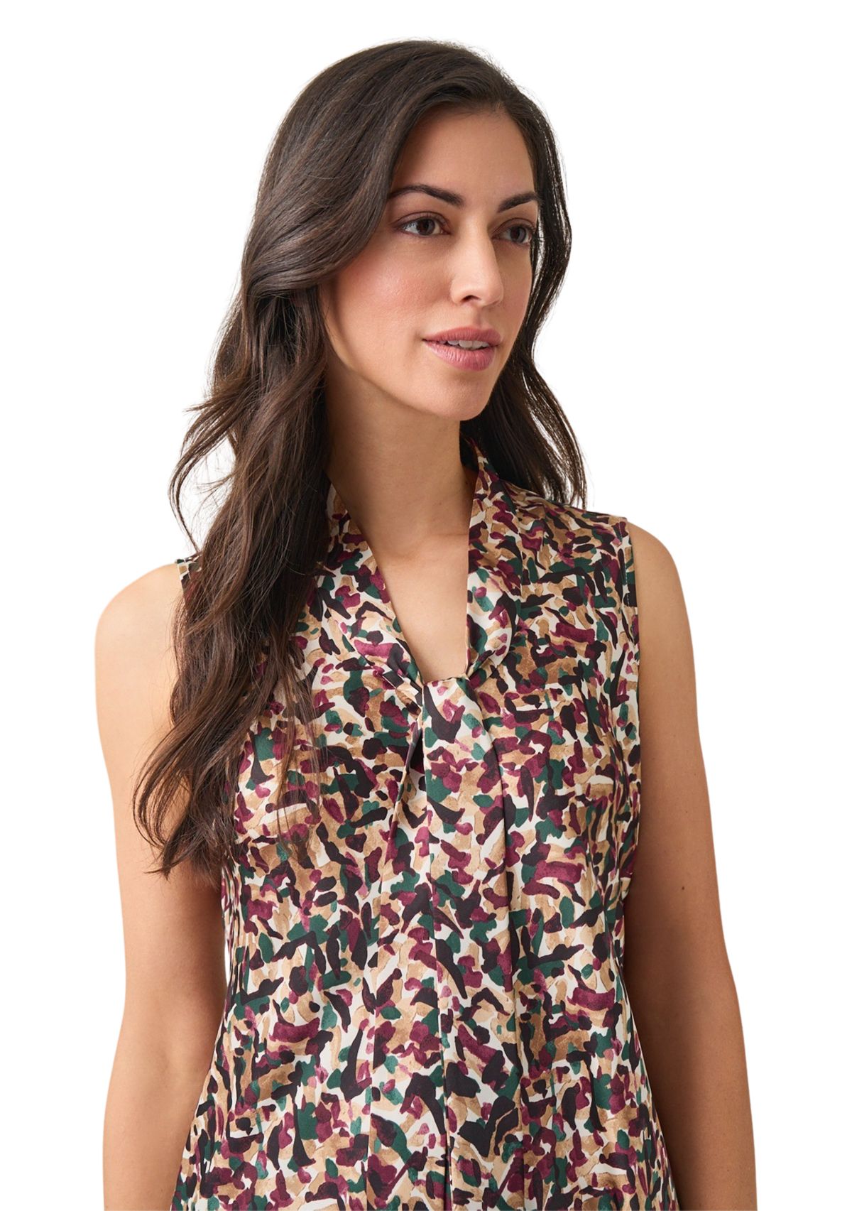 Womens Sleeveless Tie Front Top 