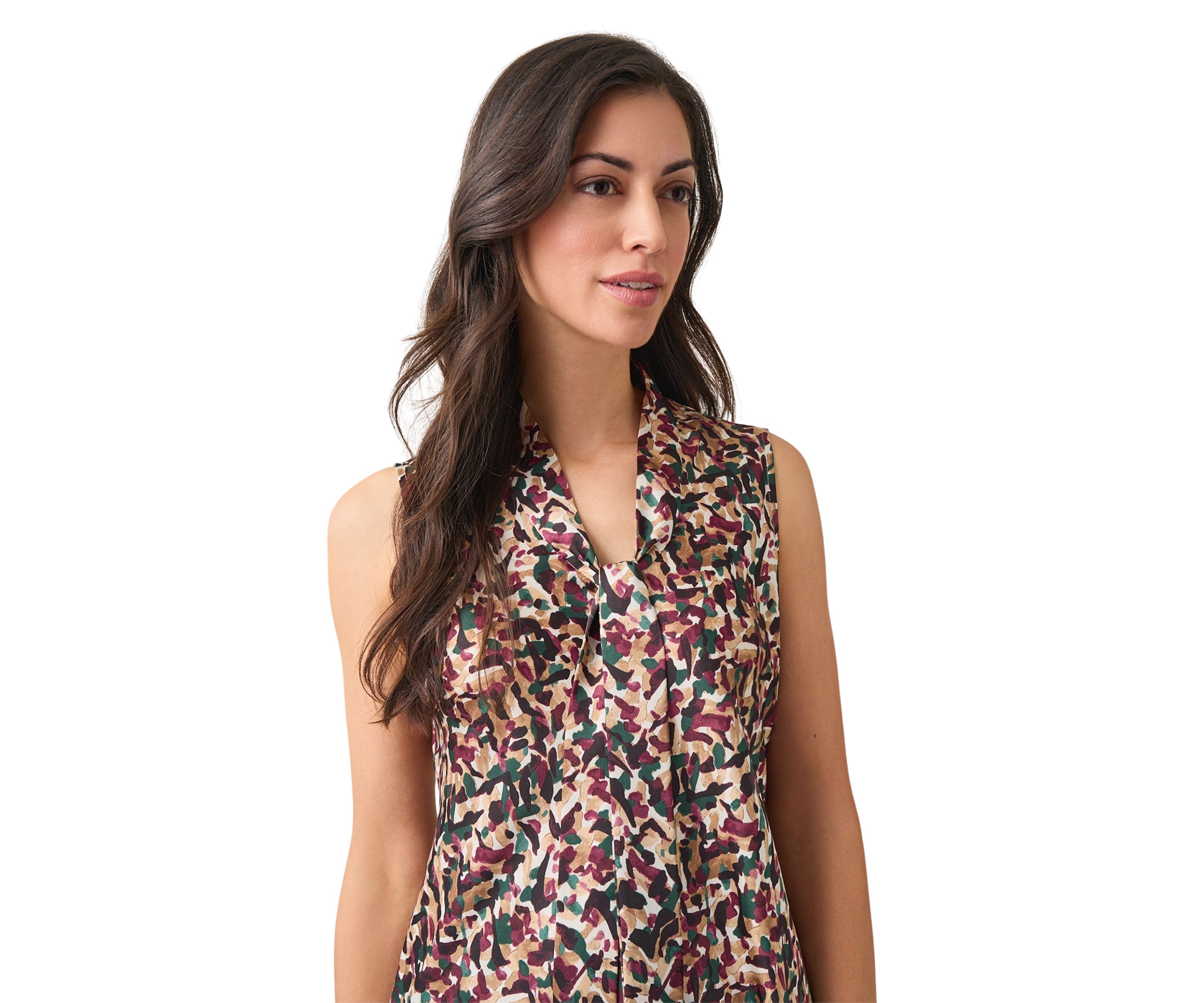 Womens Sleeveless Tie Front Top 