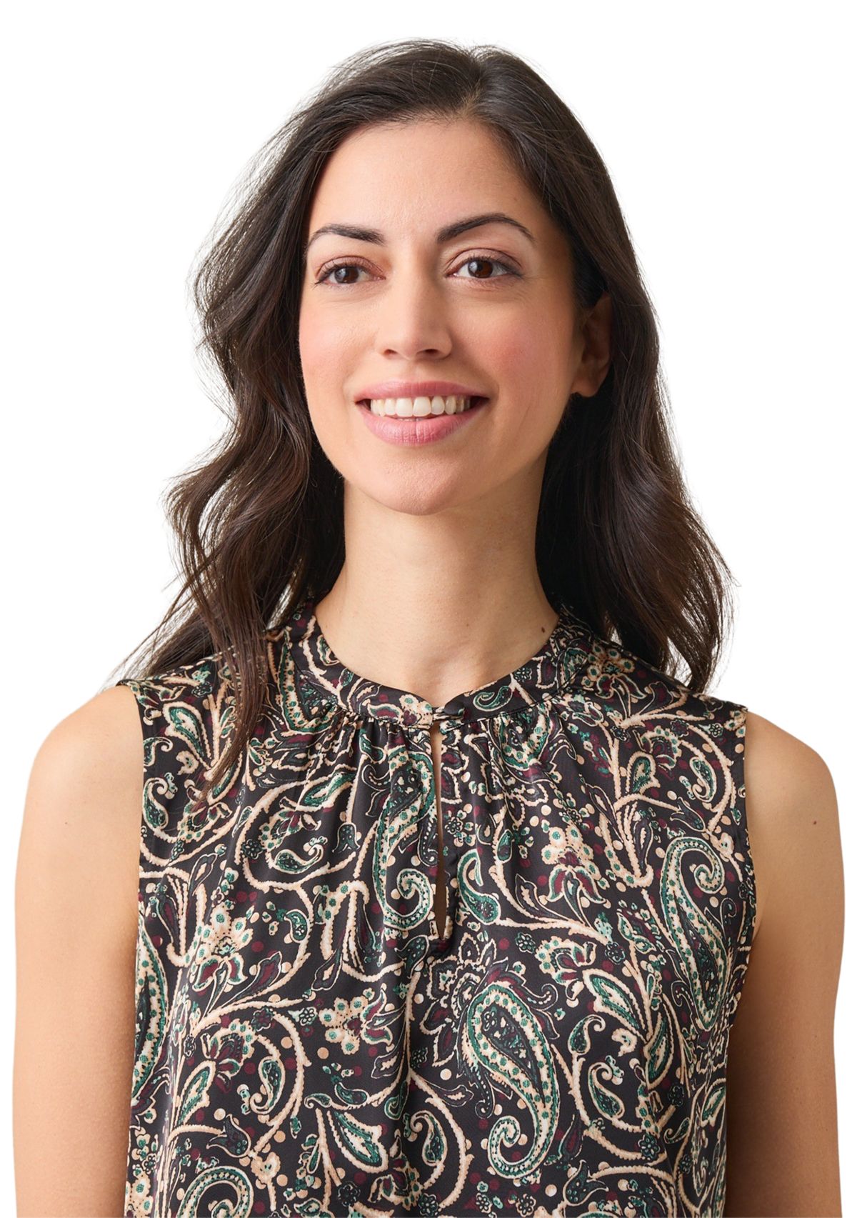 Petite Ruffle Neck Blouse