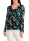Womens Double Layer Printed Blouse