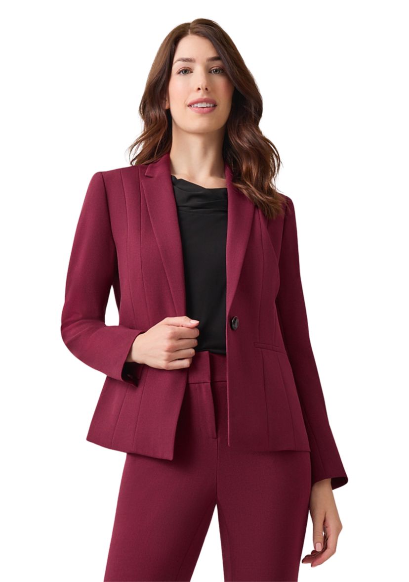 Womens One Button Seamed Jacket 
