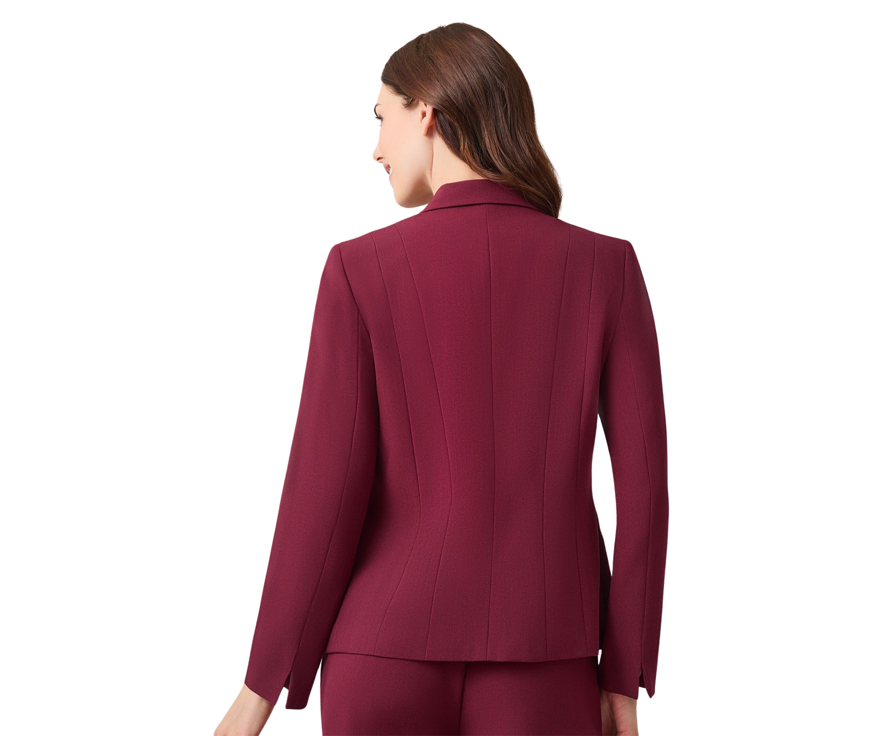 Womens One Button Seamed Jacket 