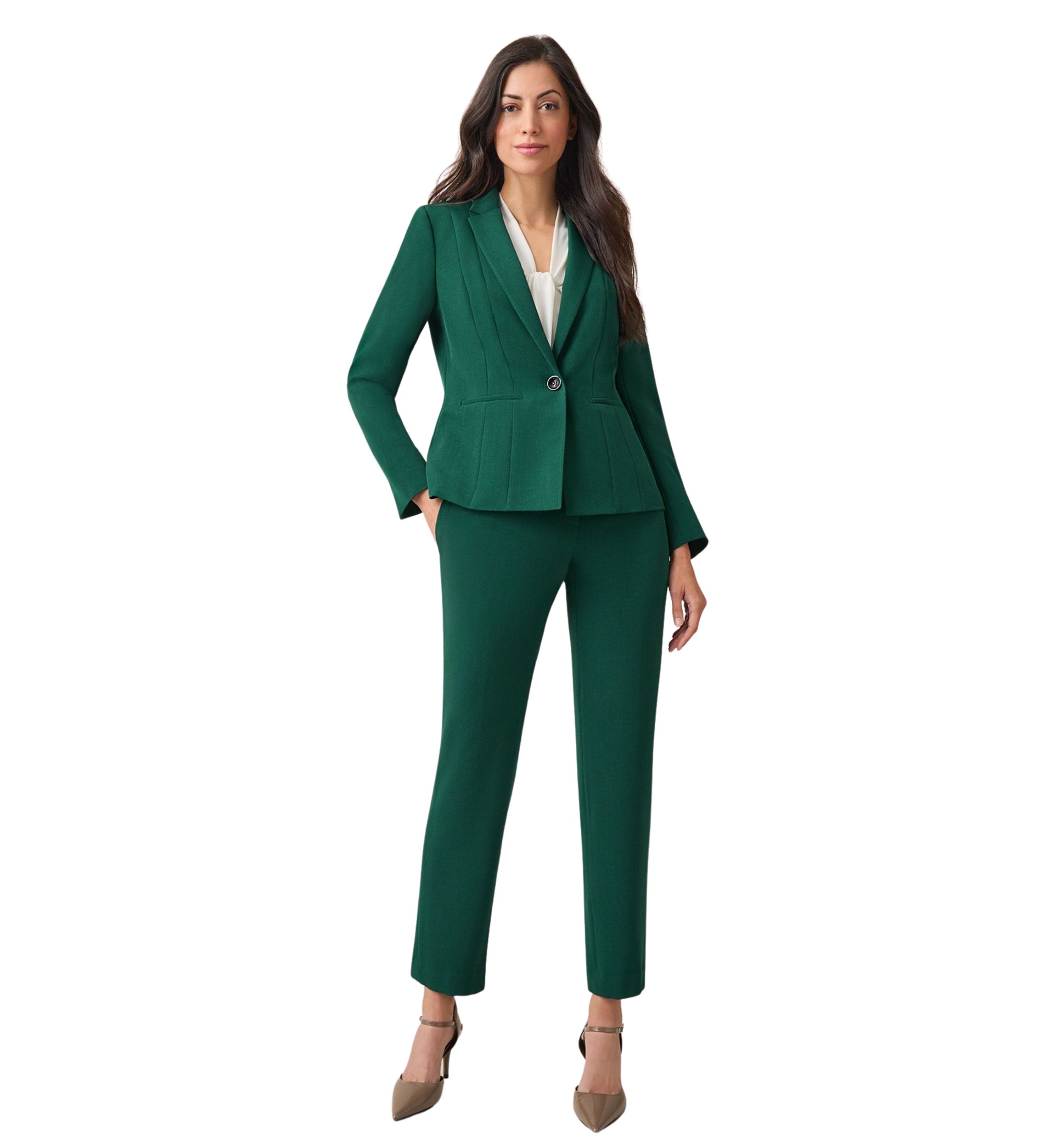 Petite One Button Seamed Jacket 