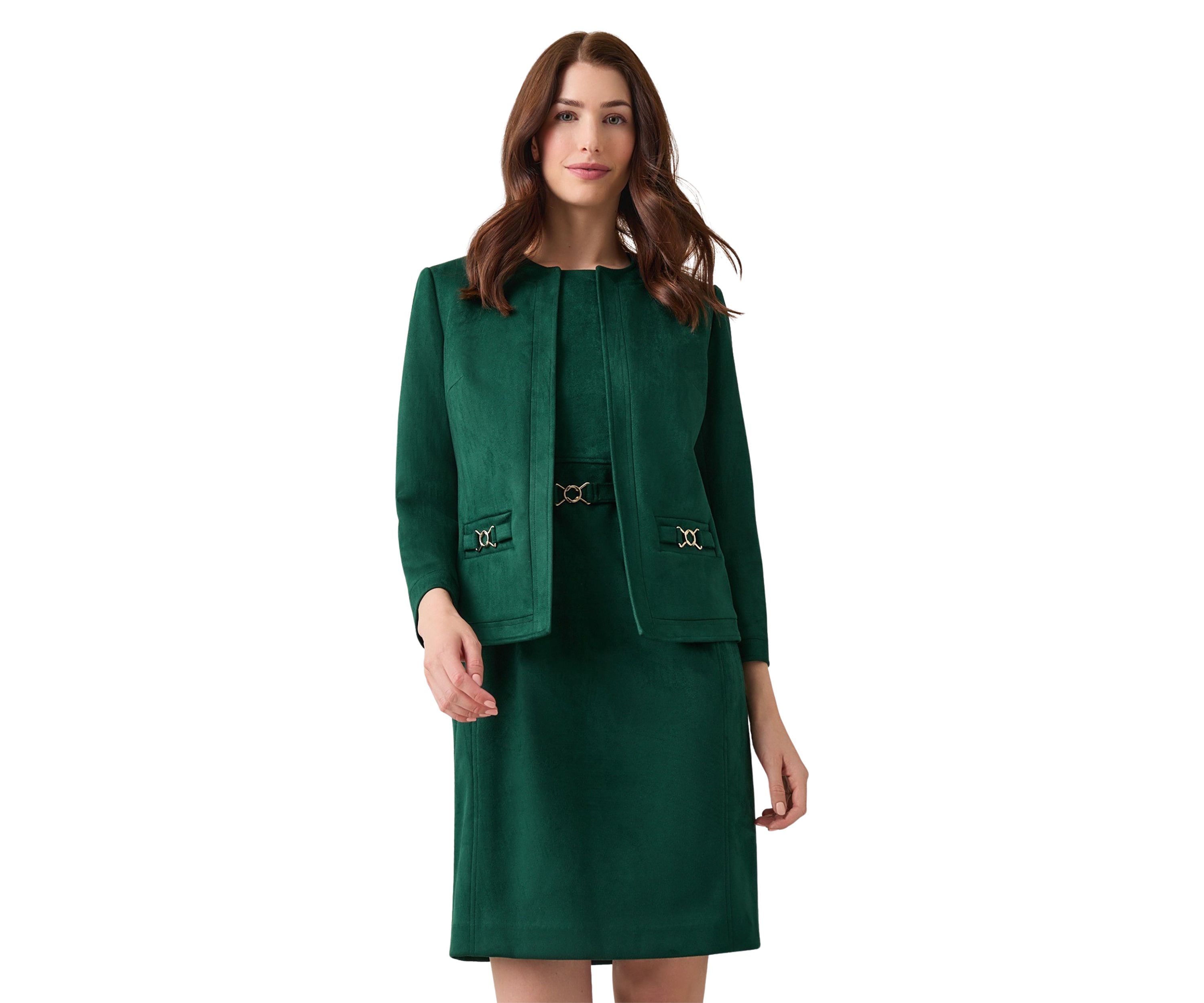 Womens Collarless Framed Jacket