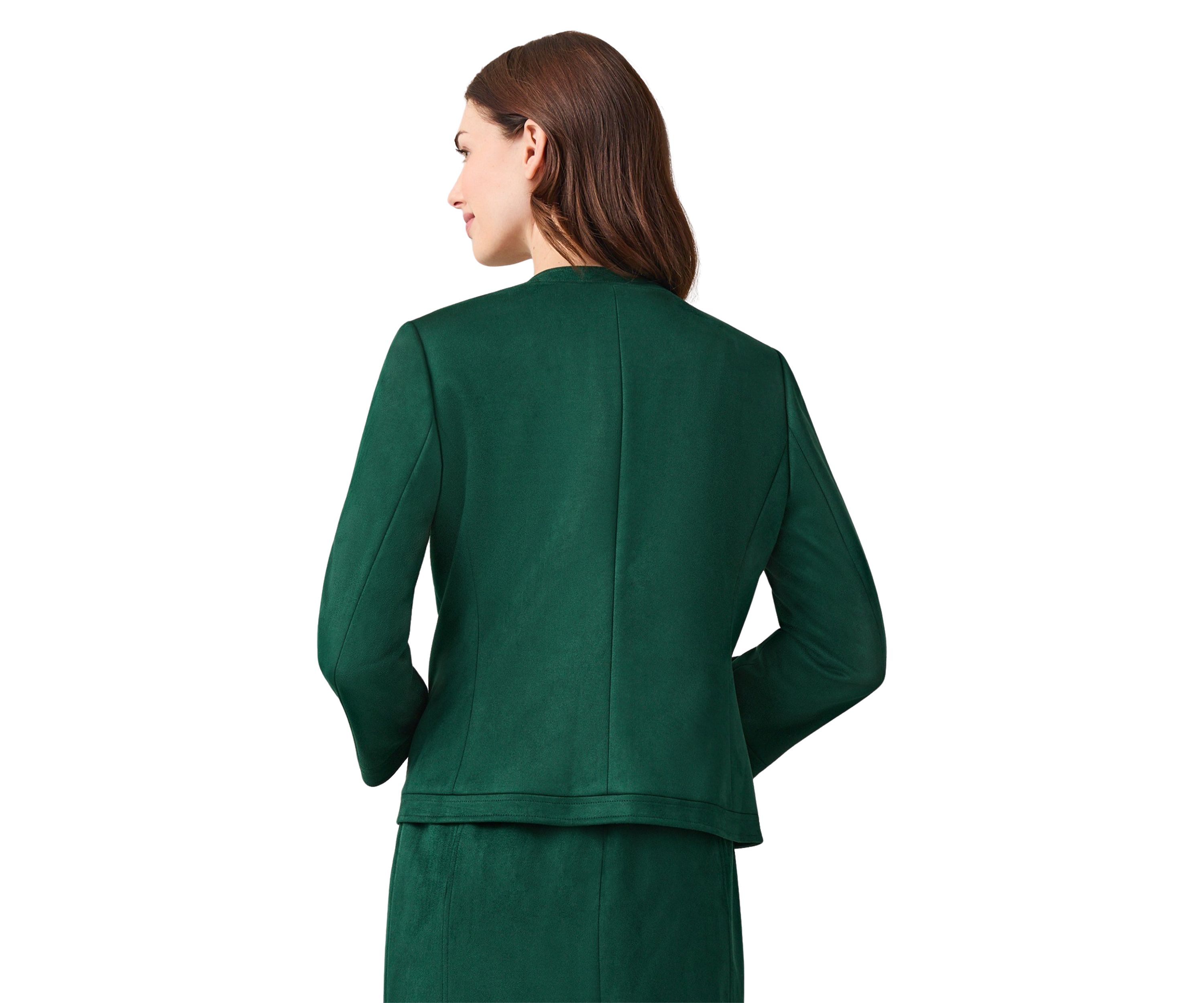 Womens Collarless Framed Jacket