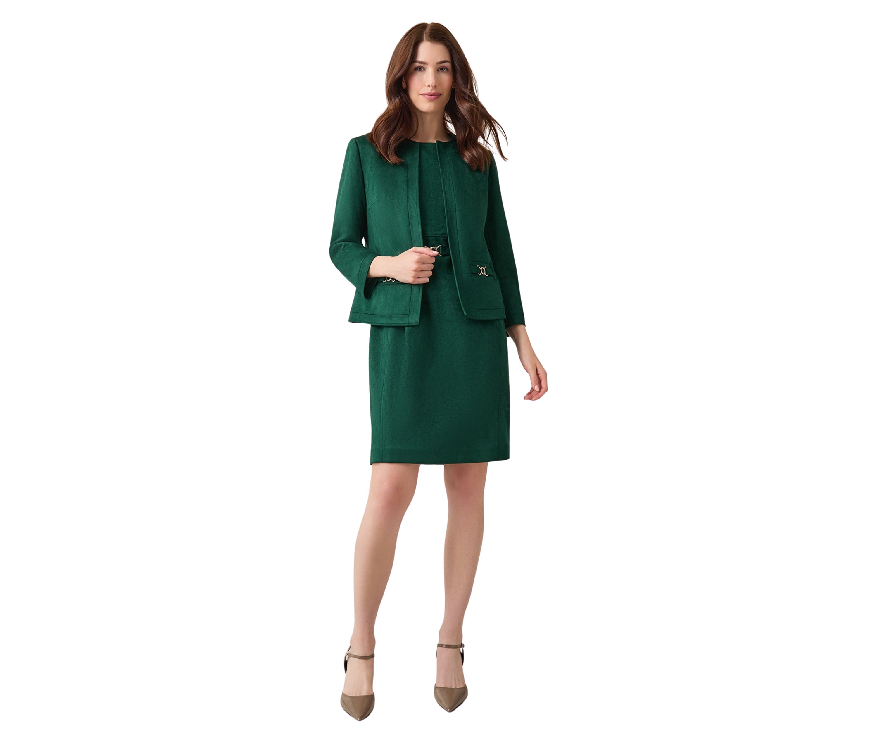 Womens Collarless Framed Jacket