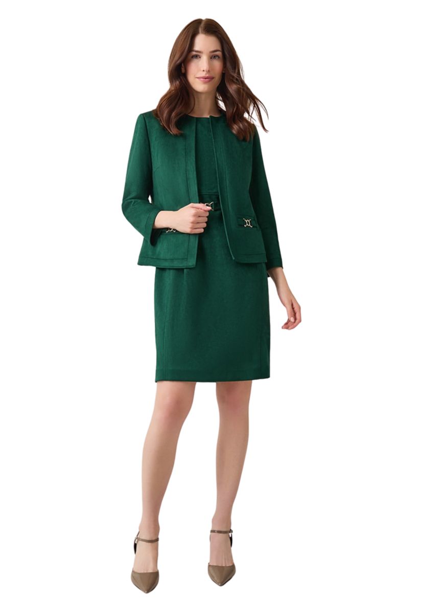 Womens Collarless Framed Jacket