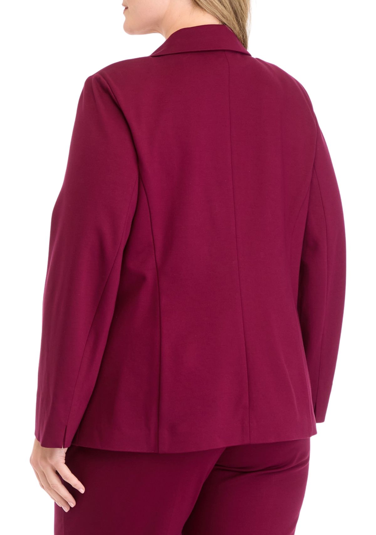 Plus Size One Button Notch Collar Jacket