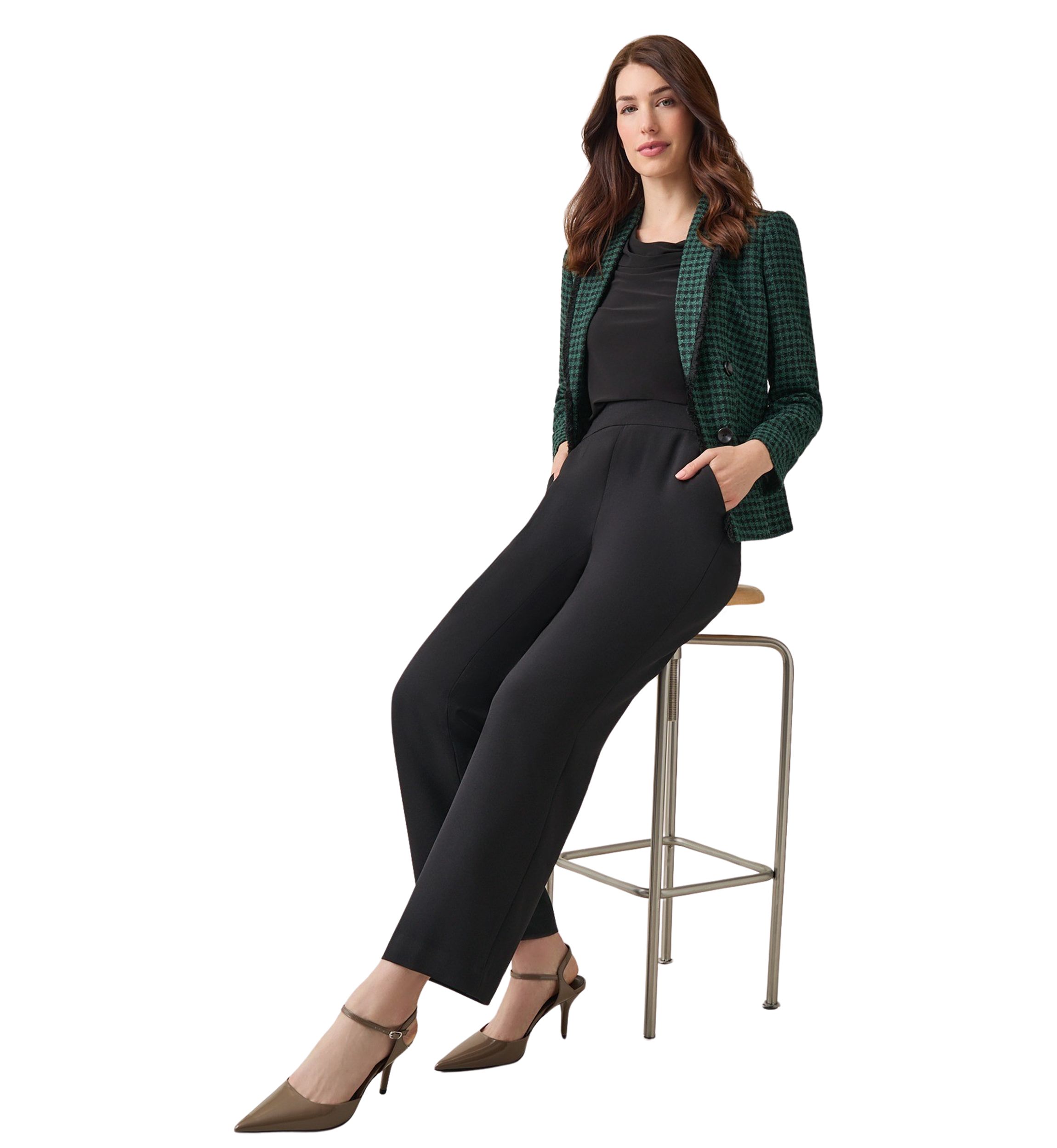 Womens Shawl Collar Faux Double Breasted Jacket 