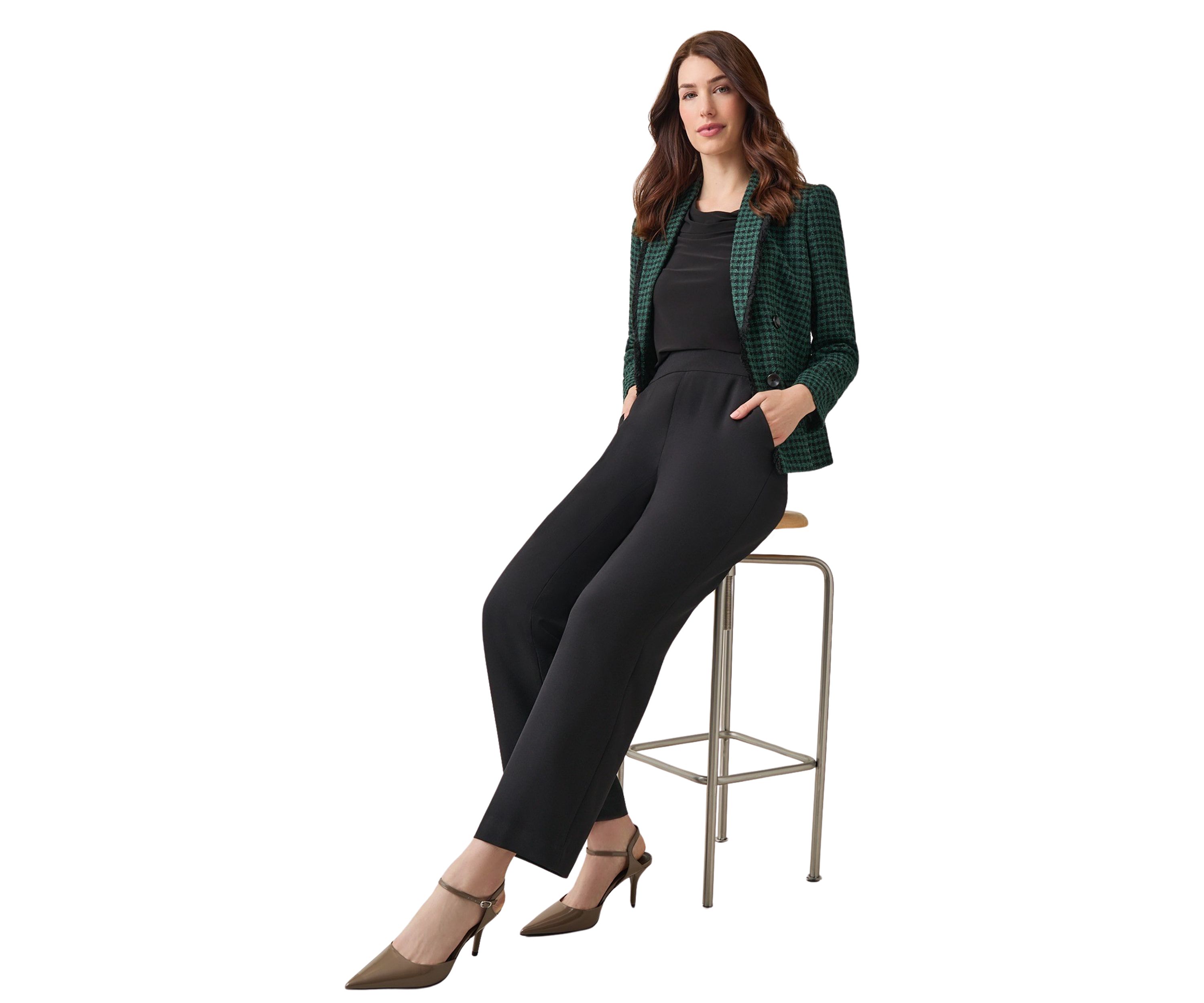 Womens Shawl Collar Faux Double Breasted Jacket 