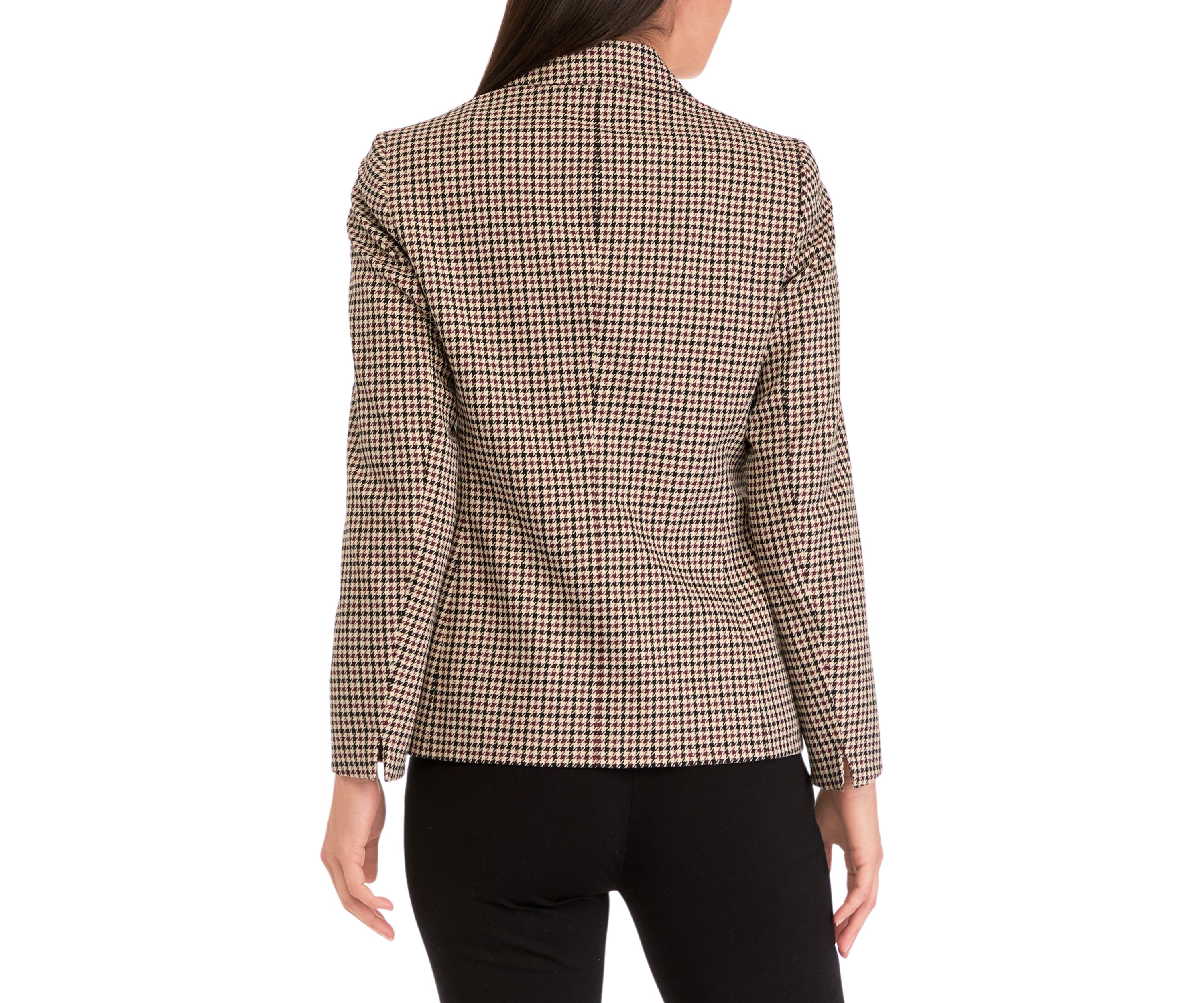 Womens One Button Notch Collar Jacket