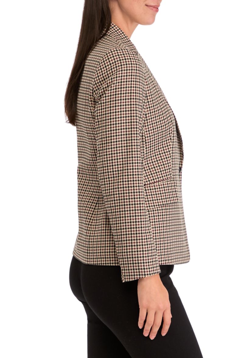 Womens One Button Notch Collar Jacket