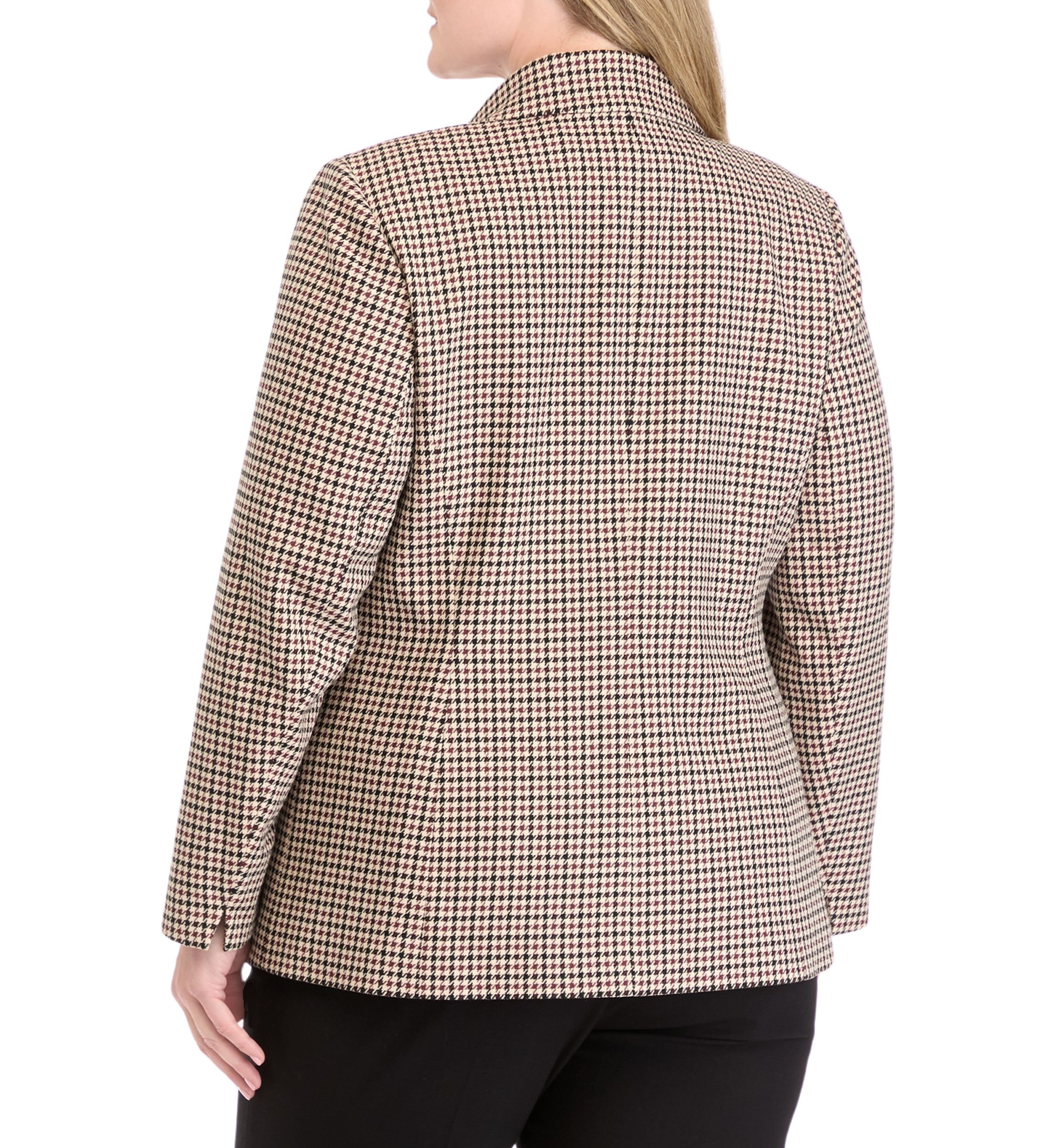 Plus Size One Button Notch Collar Jacket