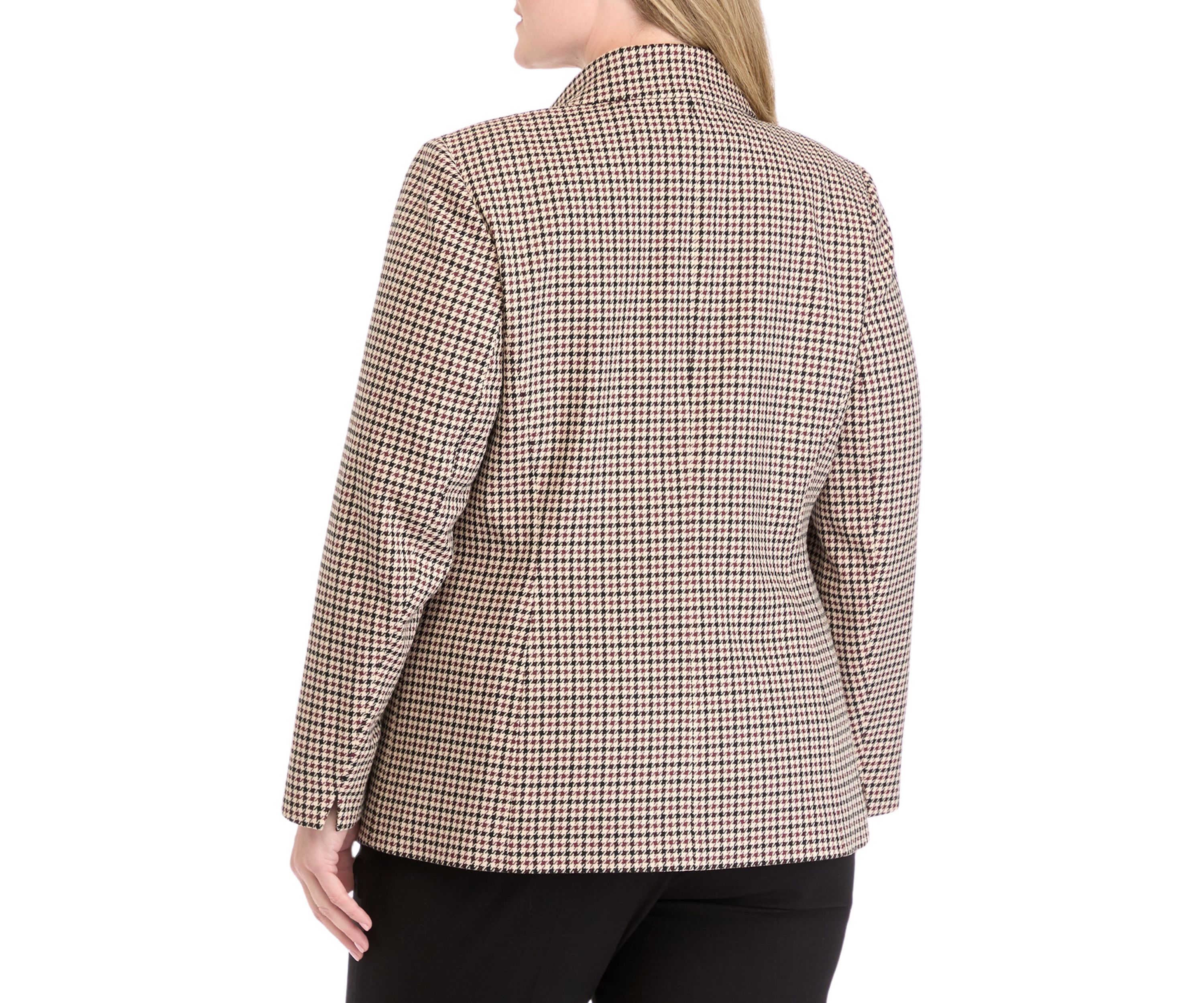 Plus Size One Button Notch Collar Jacket