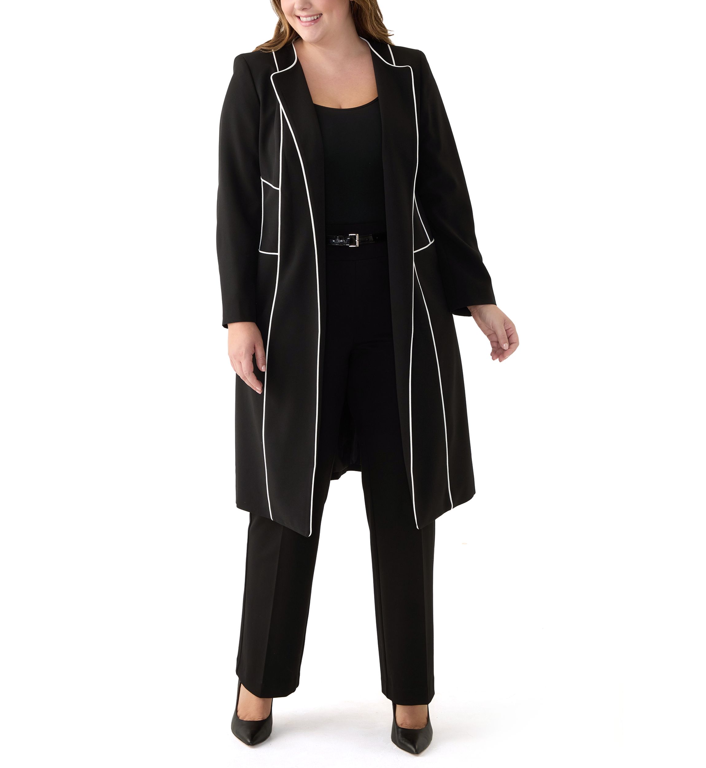 Plus Size Seamed Topper