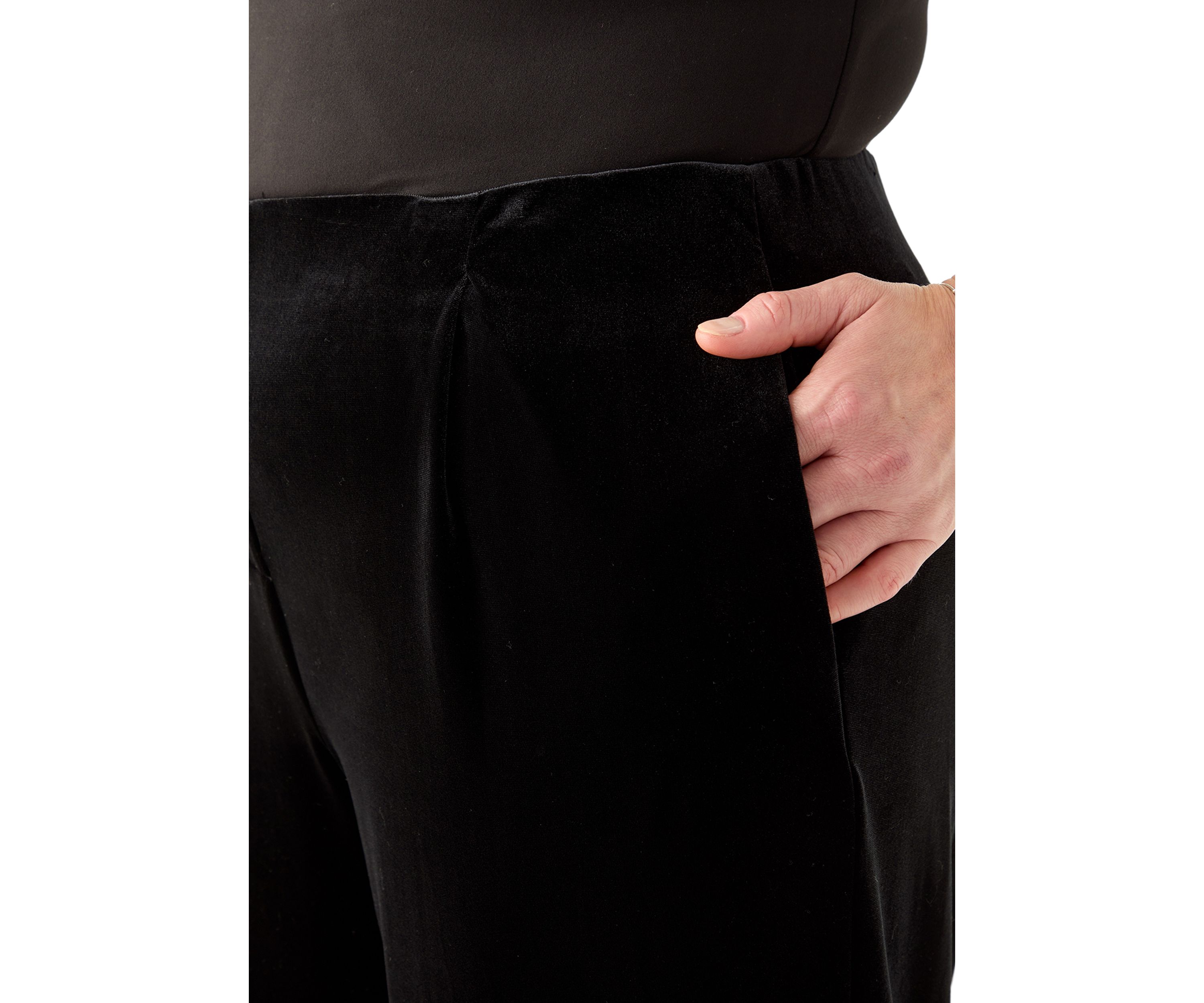 Plus Size Pull On Wide Leg Pants