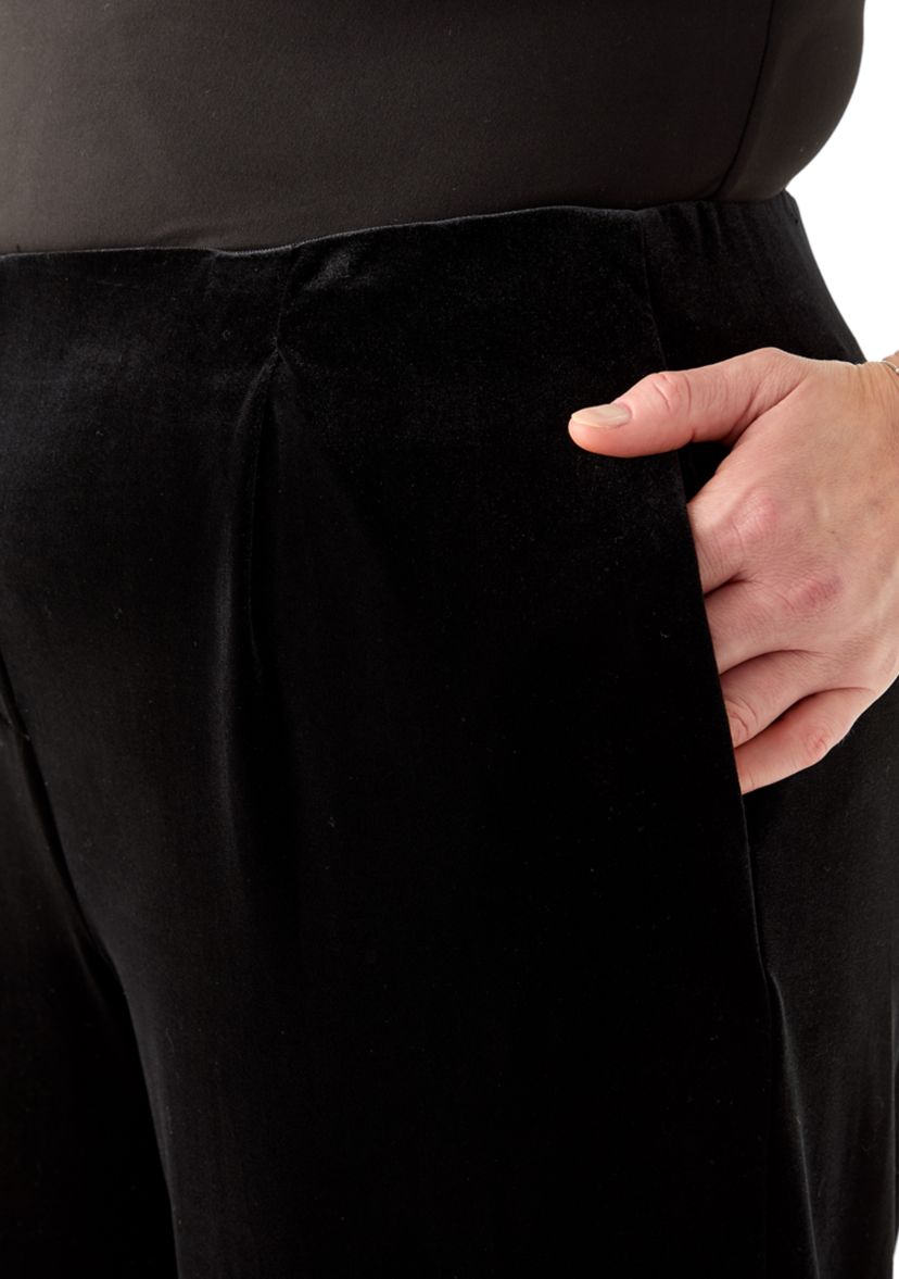 Plus Size Pull On Wide Leg Pants