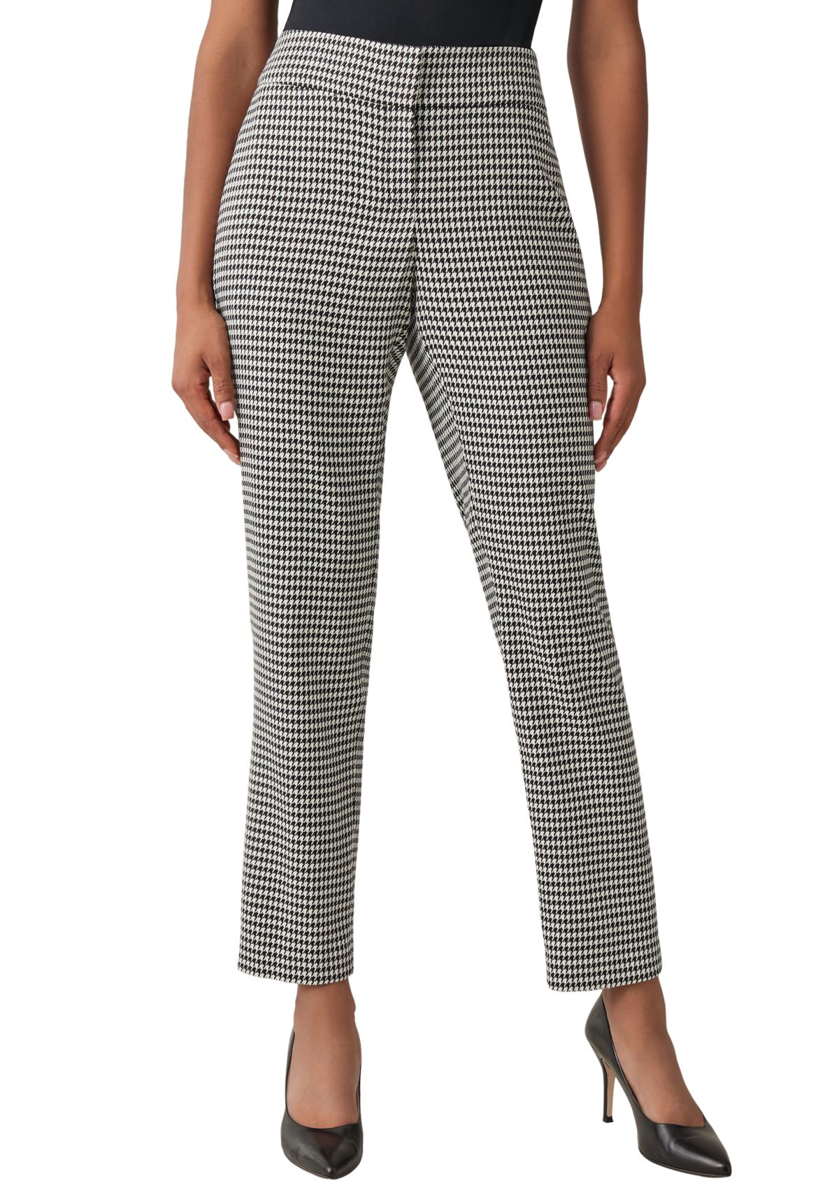 Petite Unlined Printed Slim Suit Separate Pants