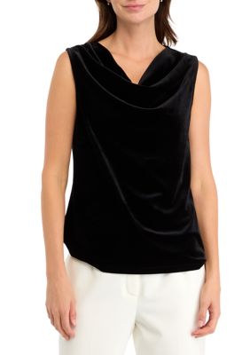 トップス BELPER VELVET CAMISOLE(BLACK) Allegra K Women's Wrap Spaghetti Strap Velvet Crop Cami Tops