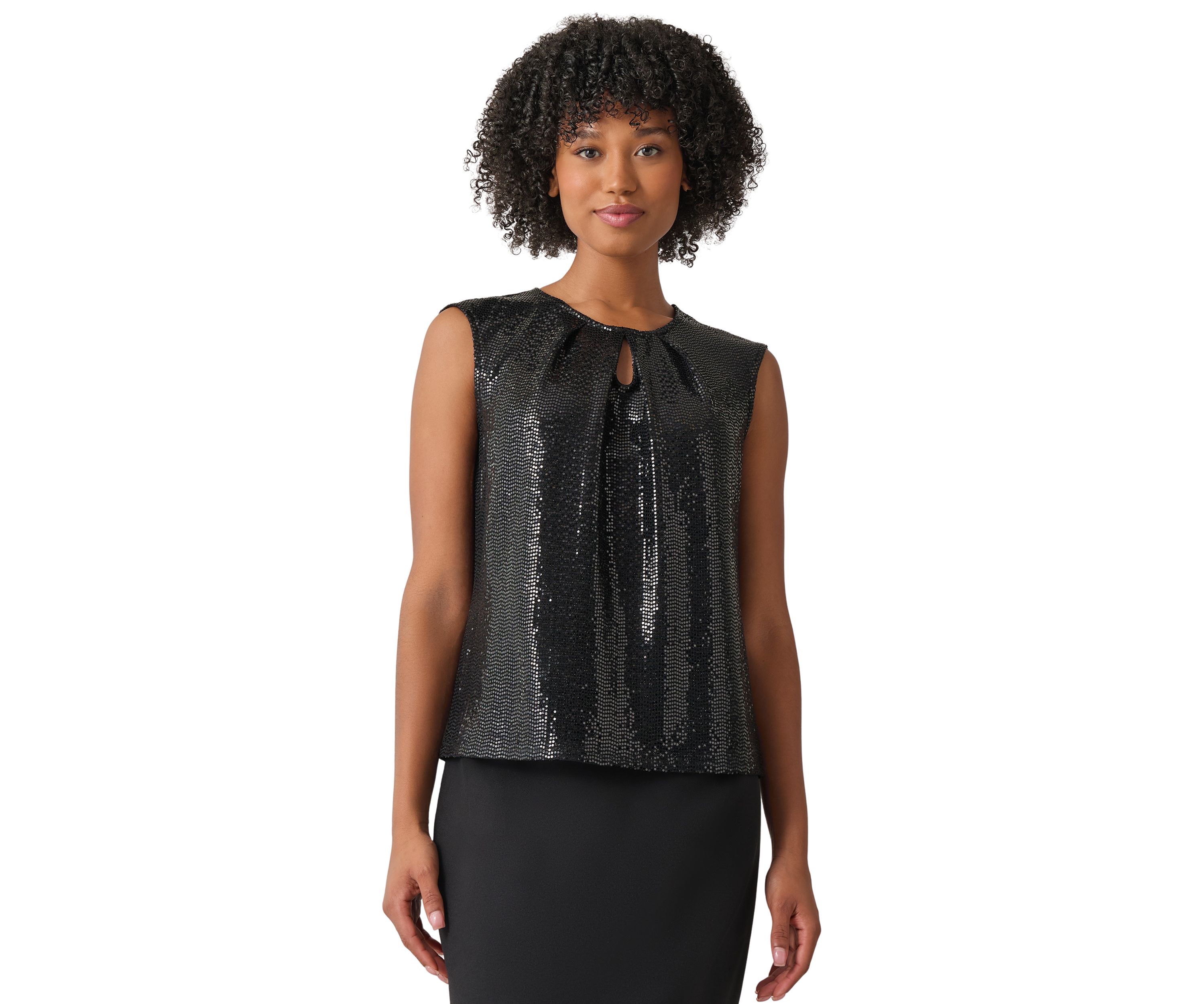 Womens Sleeveless Sequin Top