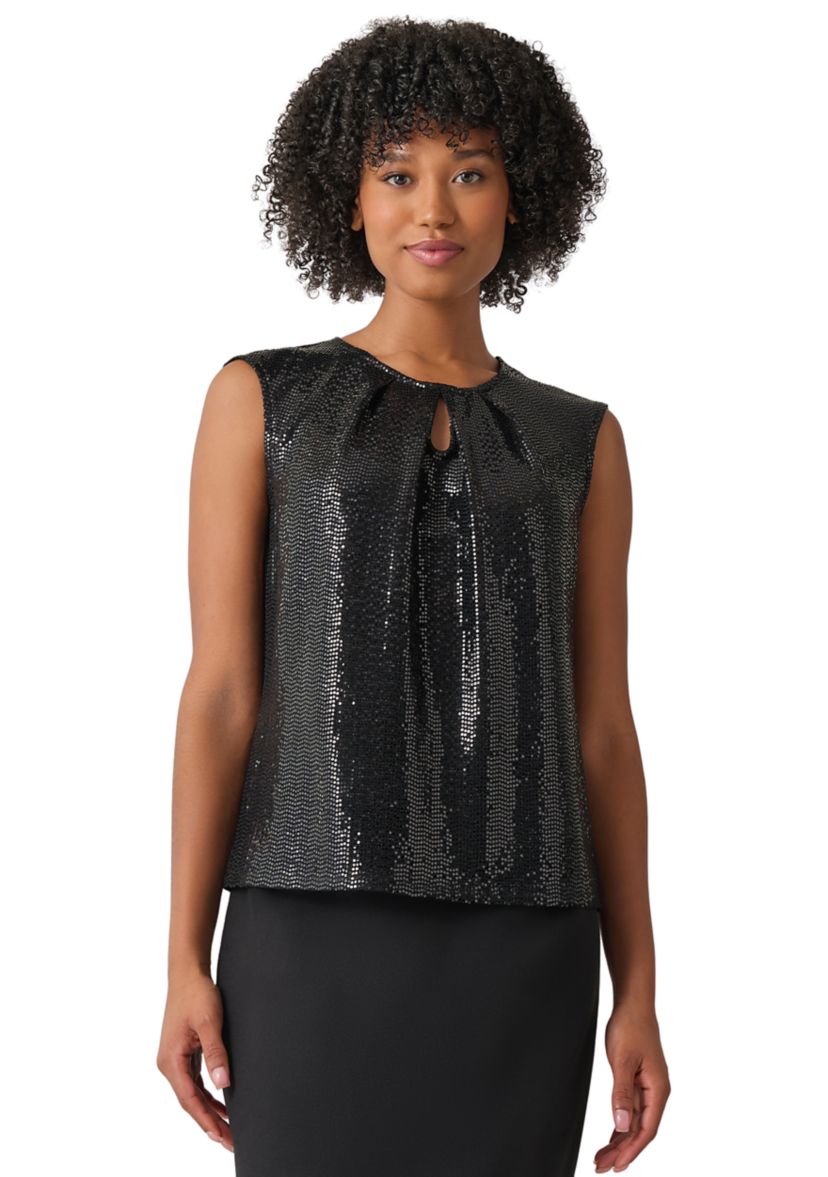 Womens Sleeveless Sequin Top