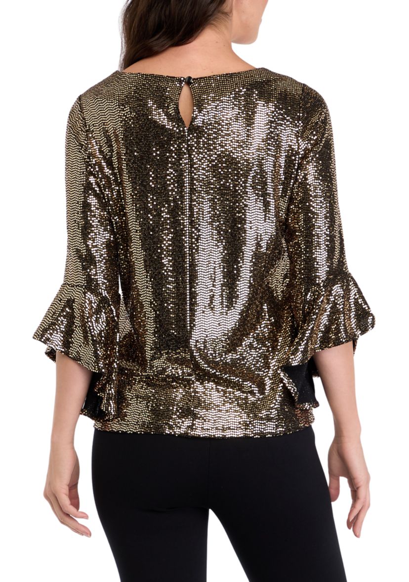 Womens Bell Sleeve Blouse