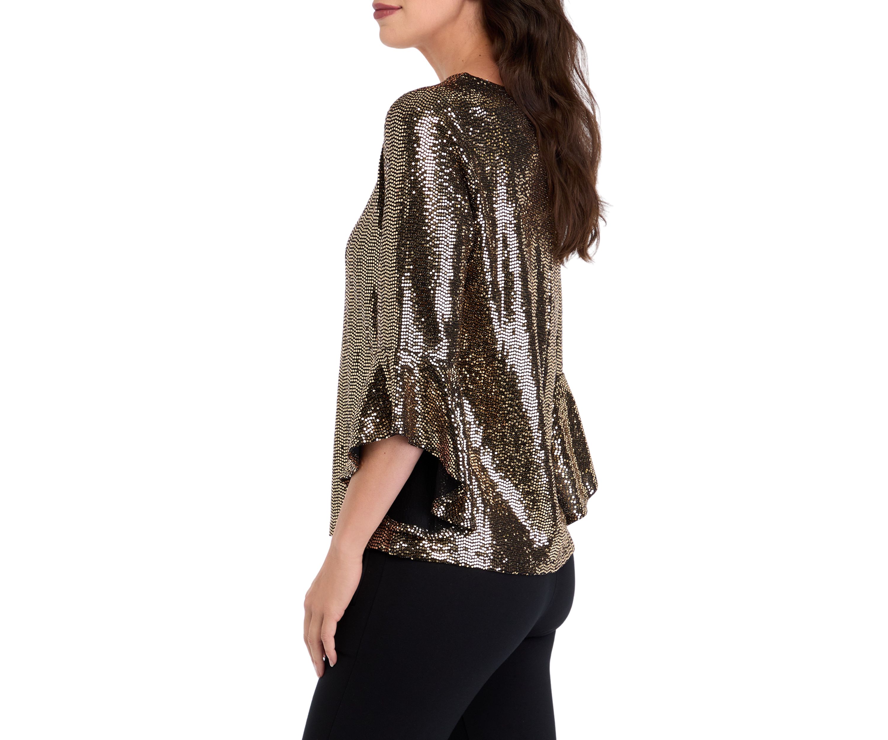 Womens Bell Sleeve Blouse