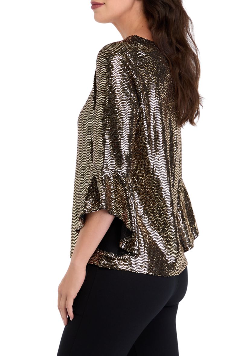 Womens Bell Sleeve Blouse