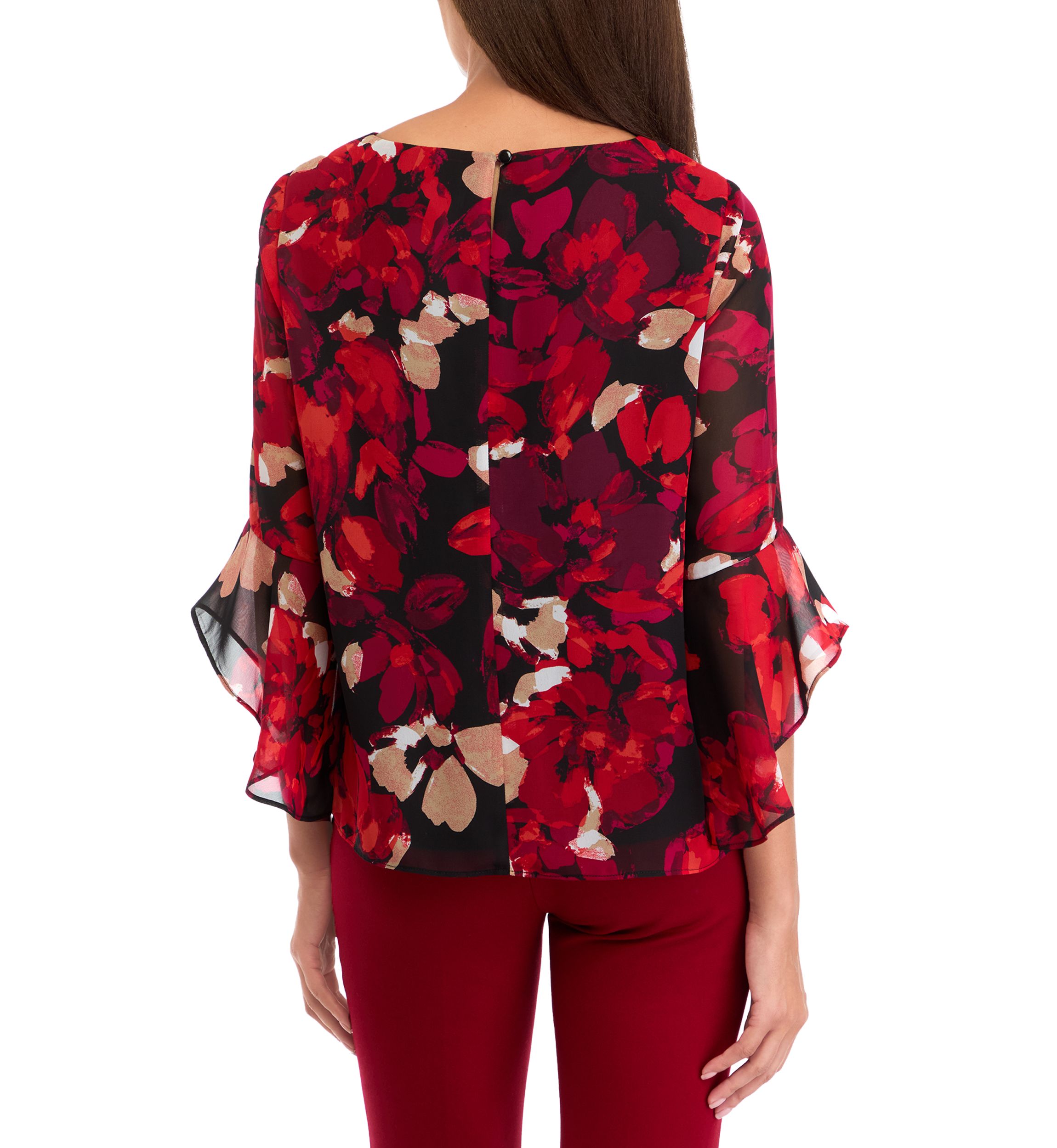 Womens Ruffle Sleeve Blouse