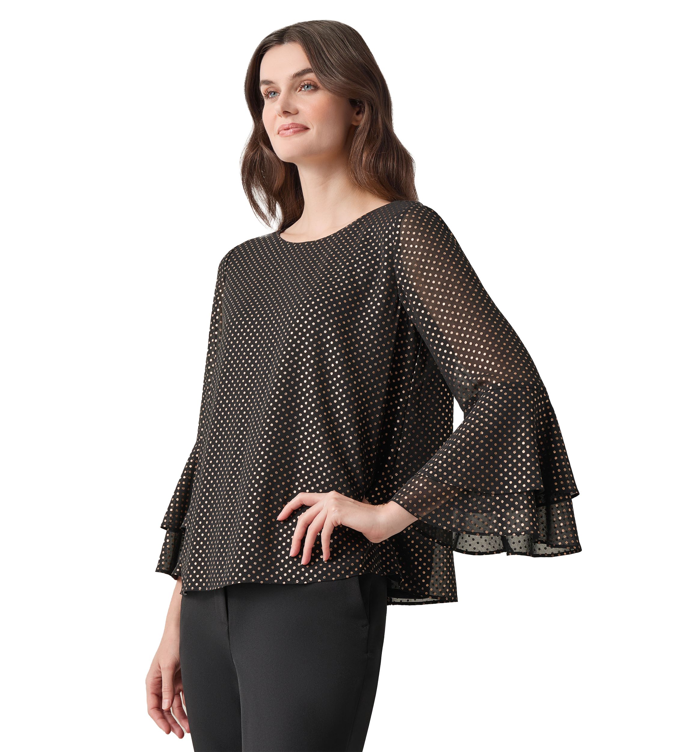 Womens Foil Printed Blouse