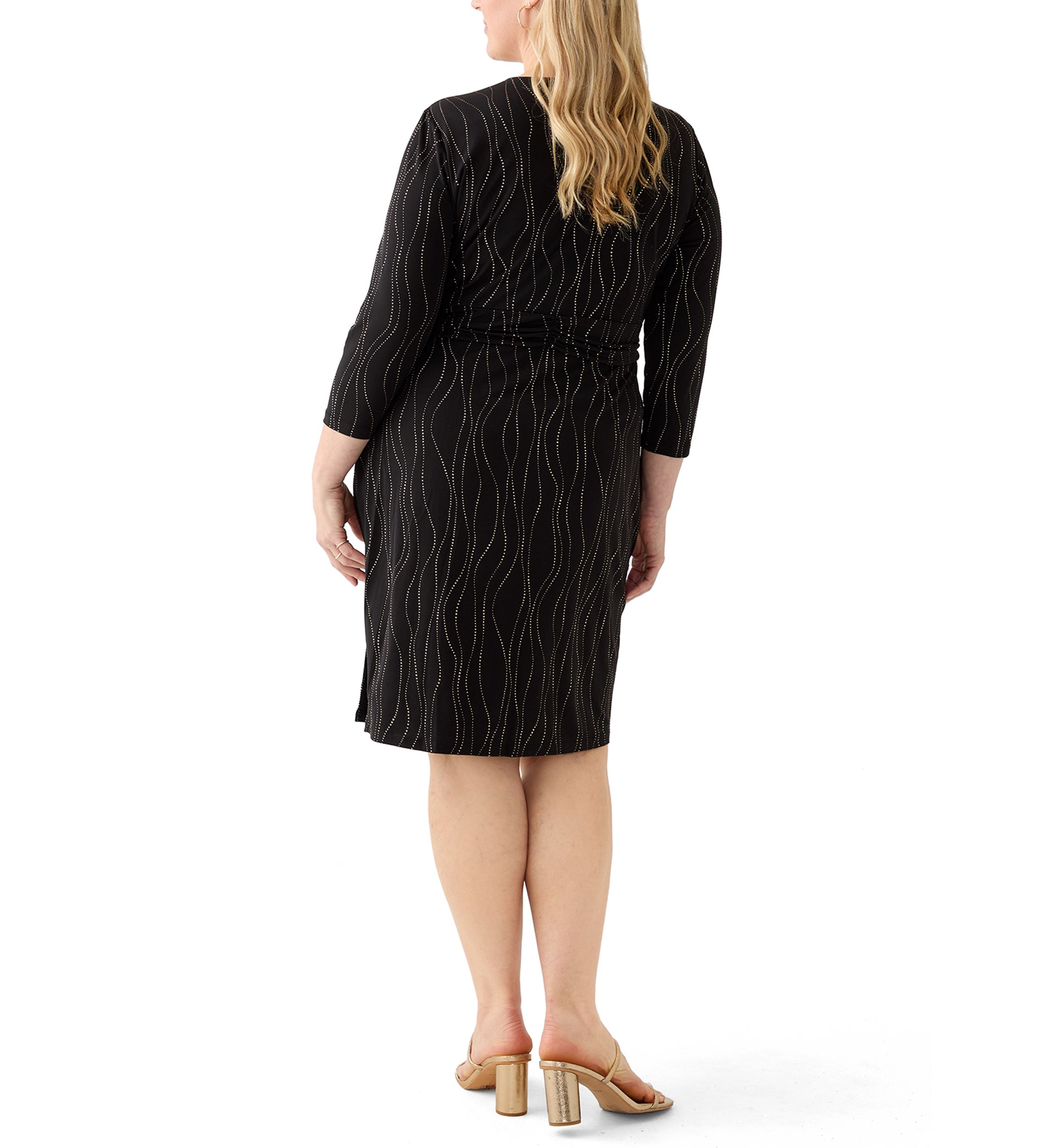 Plus Size Printed Wrap Dress