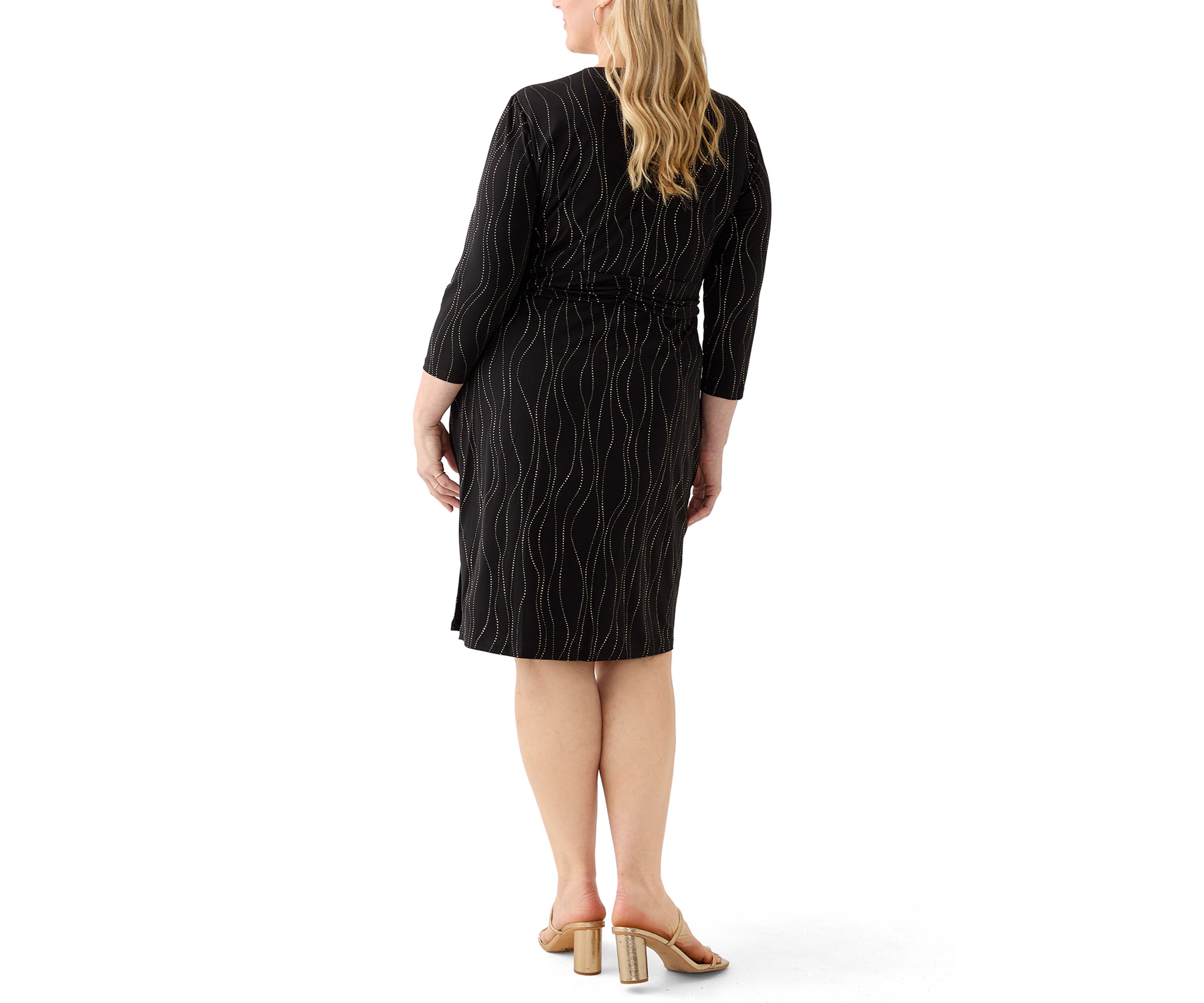 Plus Size Printed Wrap Dress