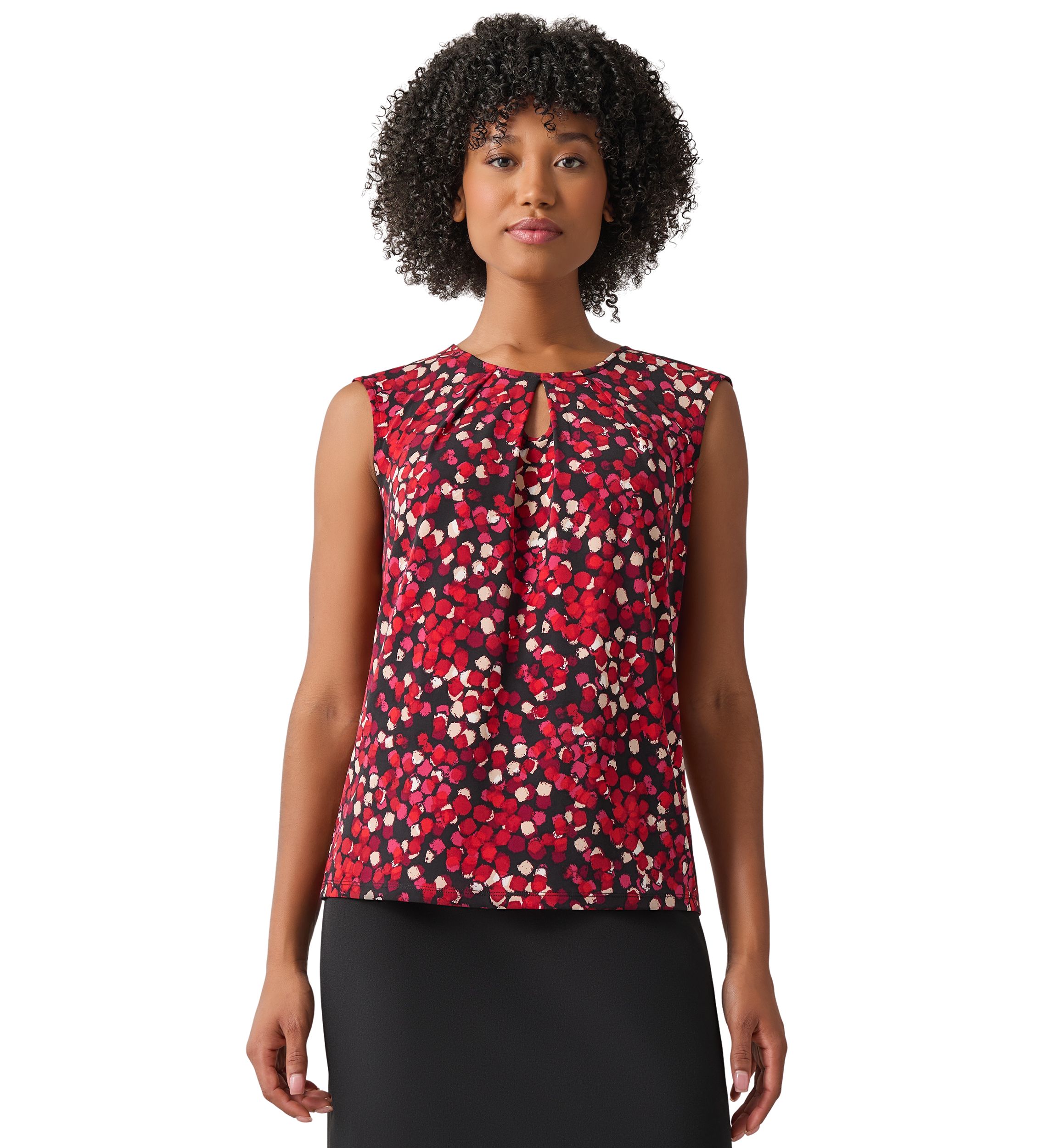 Womens Sleeveless Printed Blouse