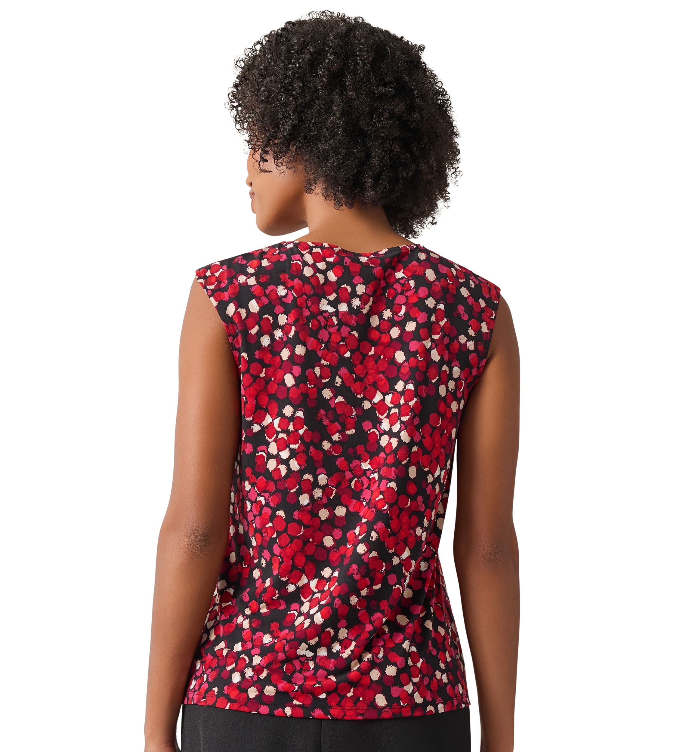 Womens Sleeveless Printed Blouse