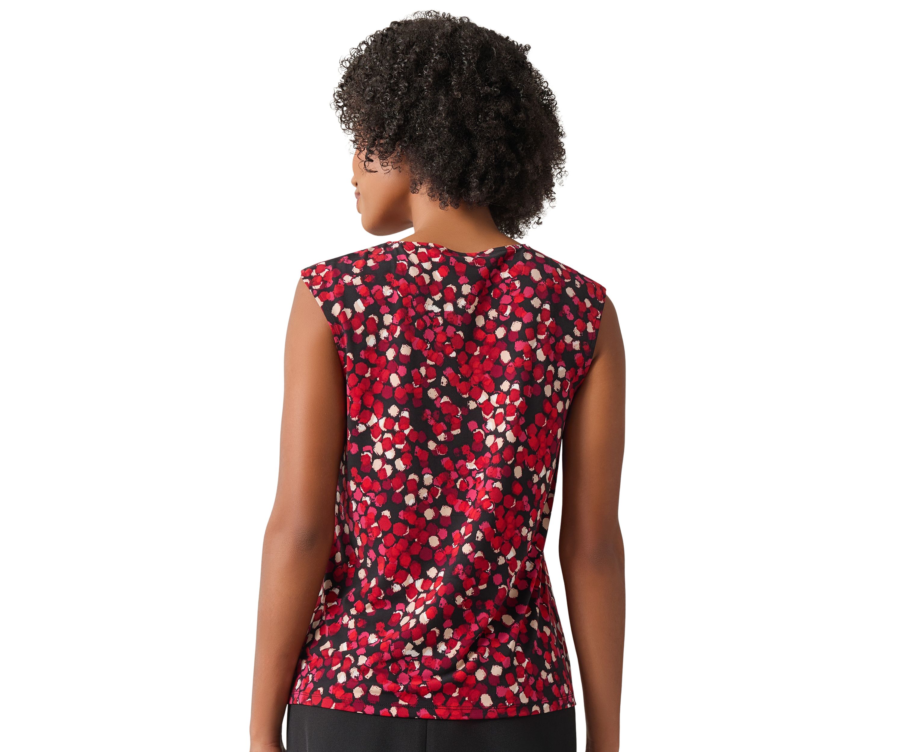 Womens Sleeveless Printed Blouse